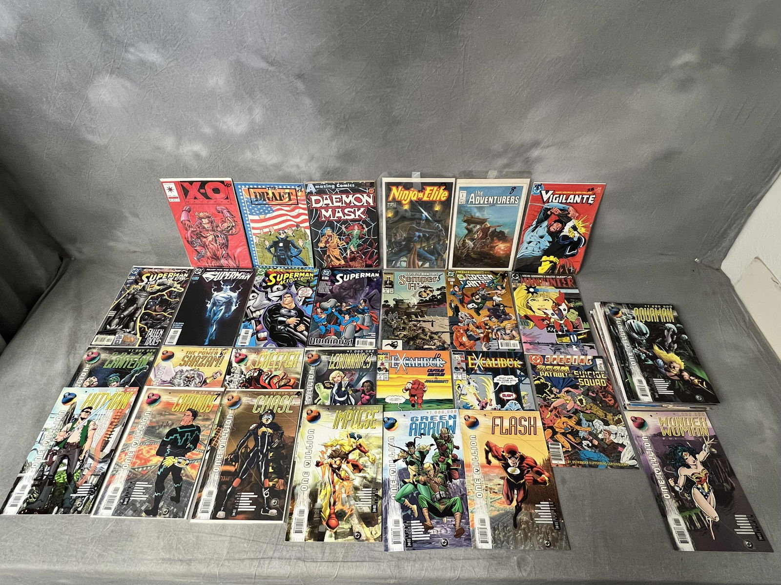 (50)Asst ComicBooks, Superman, Amalgam#1 - Vigilante, Ninja Elite, The Draft, Excalibur, Semper Fi, (1 of 8)