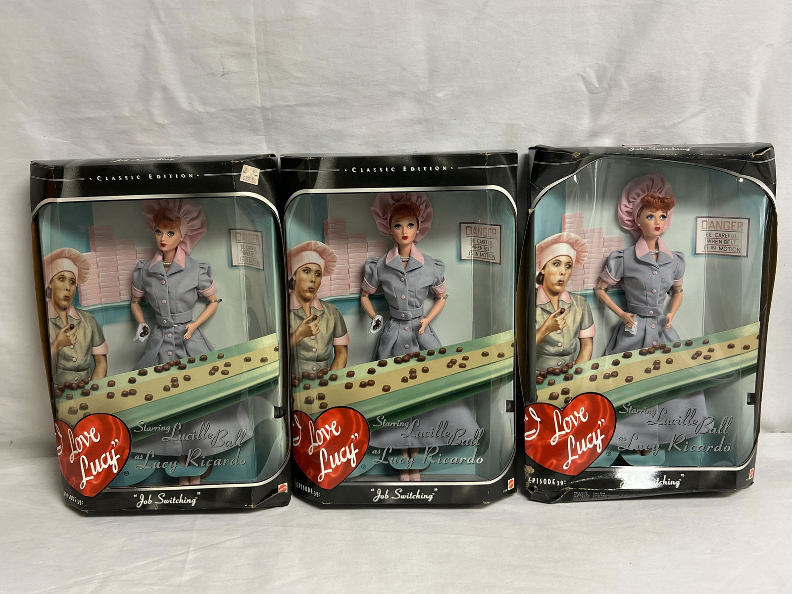 (3)I Love Lucy Episode #39 Dolls 'Job Switching' - Original Boxes (1 of 3)