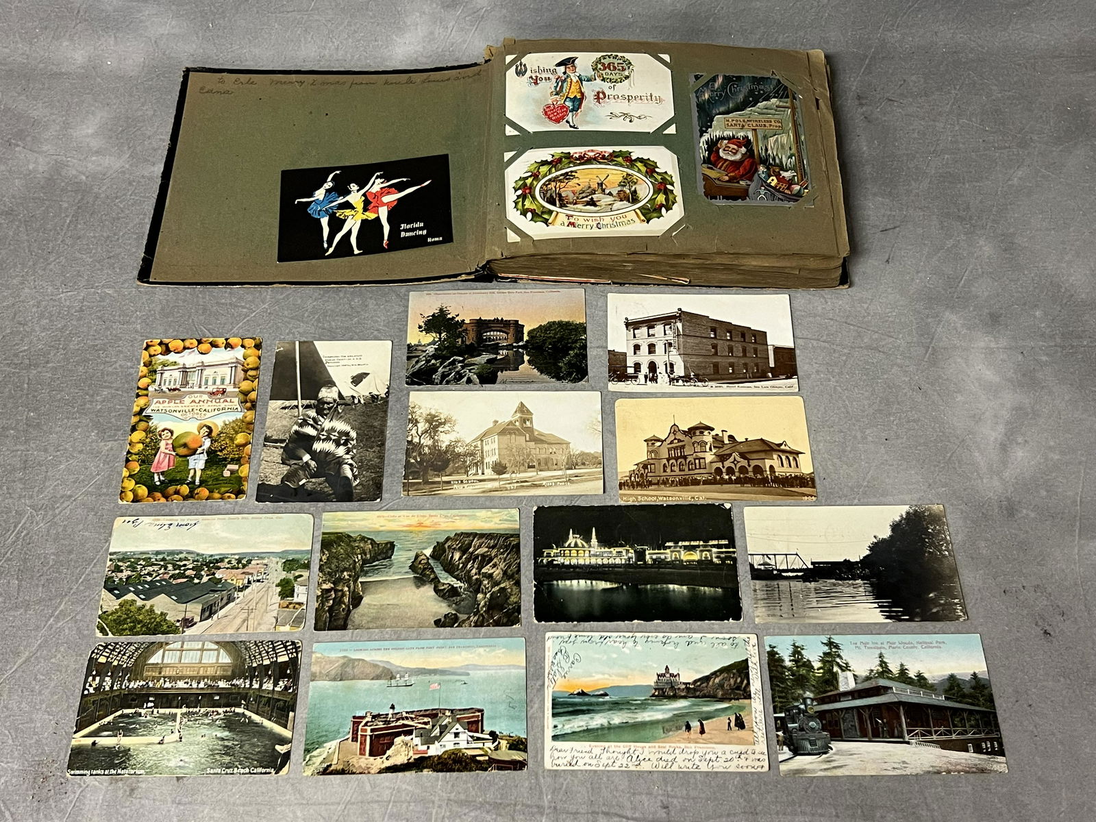 Antique Greeting Cards,Postcards-Santa Cruz,S.F. - Postcards Santa Cruz, Watsonville, San Francisco, (1 of 12)