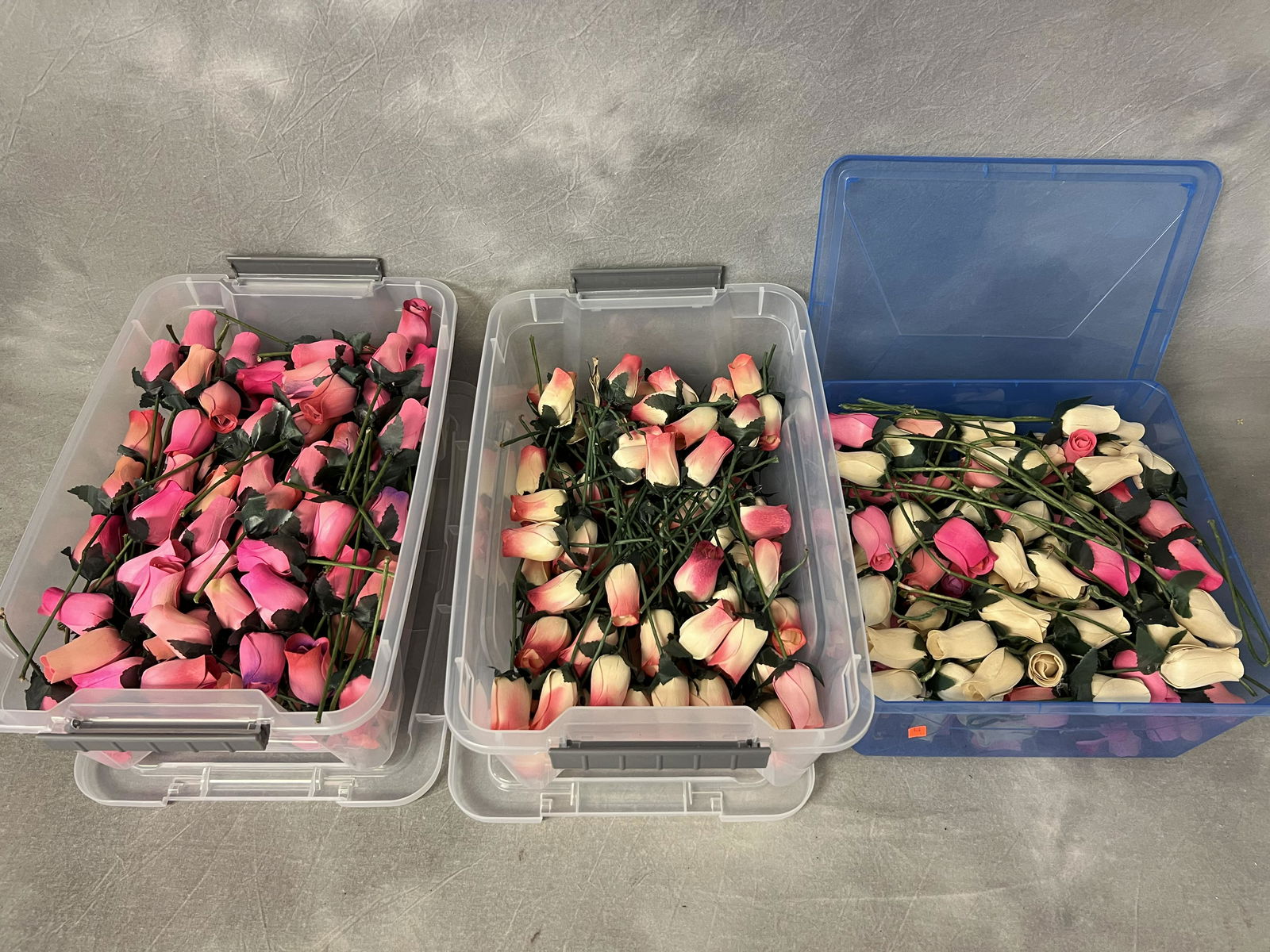 300+ Wooden Rose Petals - Pink / White , White , Pink (1 of 1)
