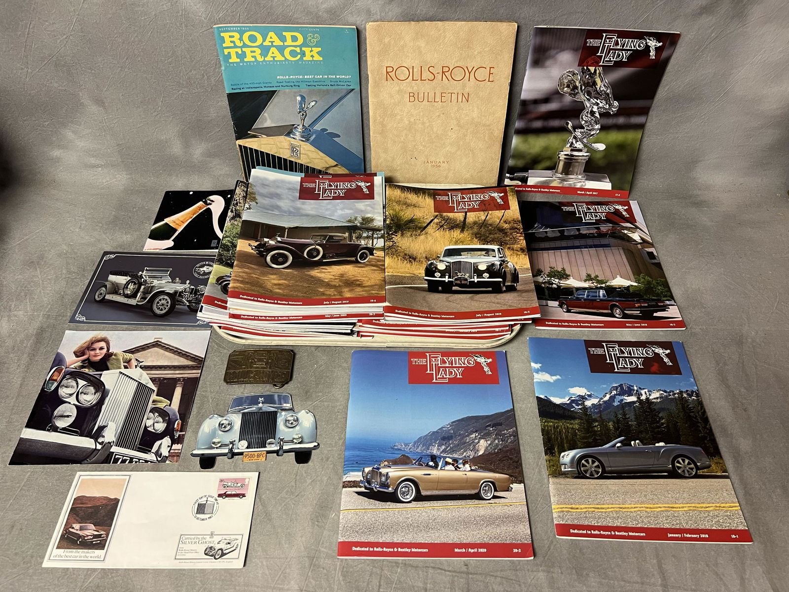Lot Rolls Royce Memorabilia, Invite,Magazine,More - 1956 R.R. Bulletin Book, RR Invite to RR Flight (1 of 9)
