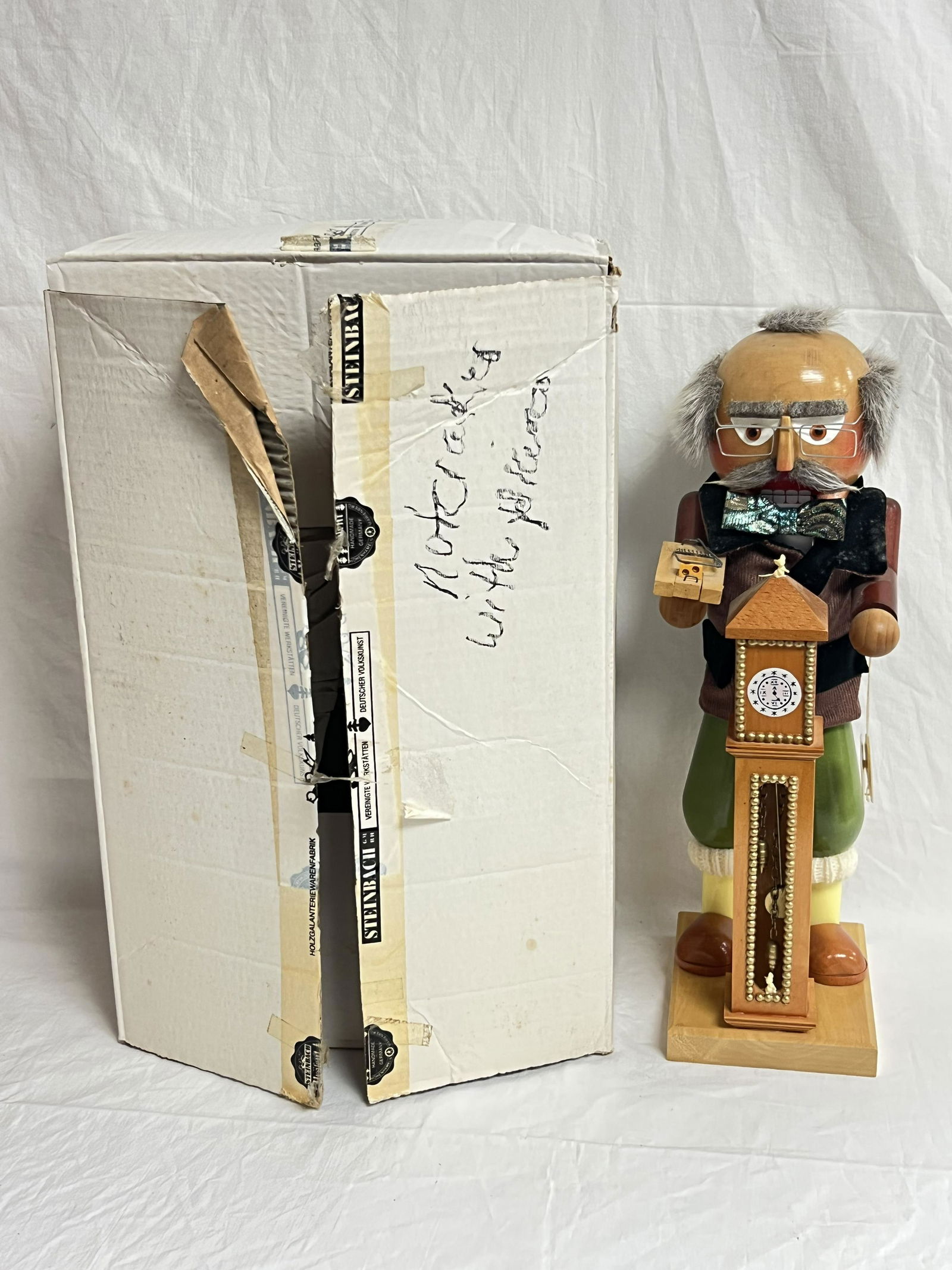 16'' Steinbach Signed Hickory Dickory Dock - w/ Original Box, Has Original Tag, Signed by Steinbach (1 of 7)
