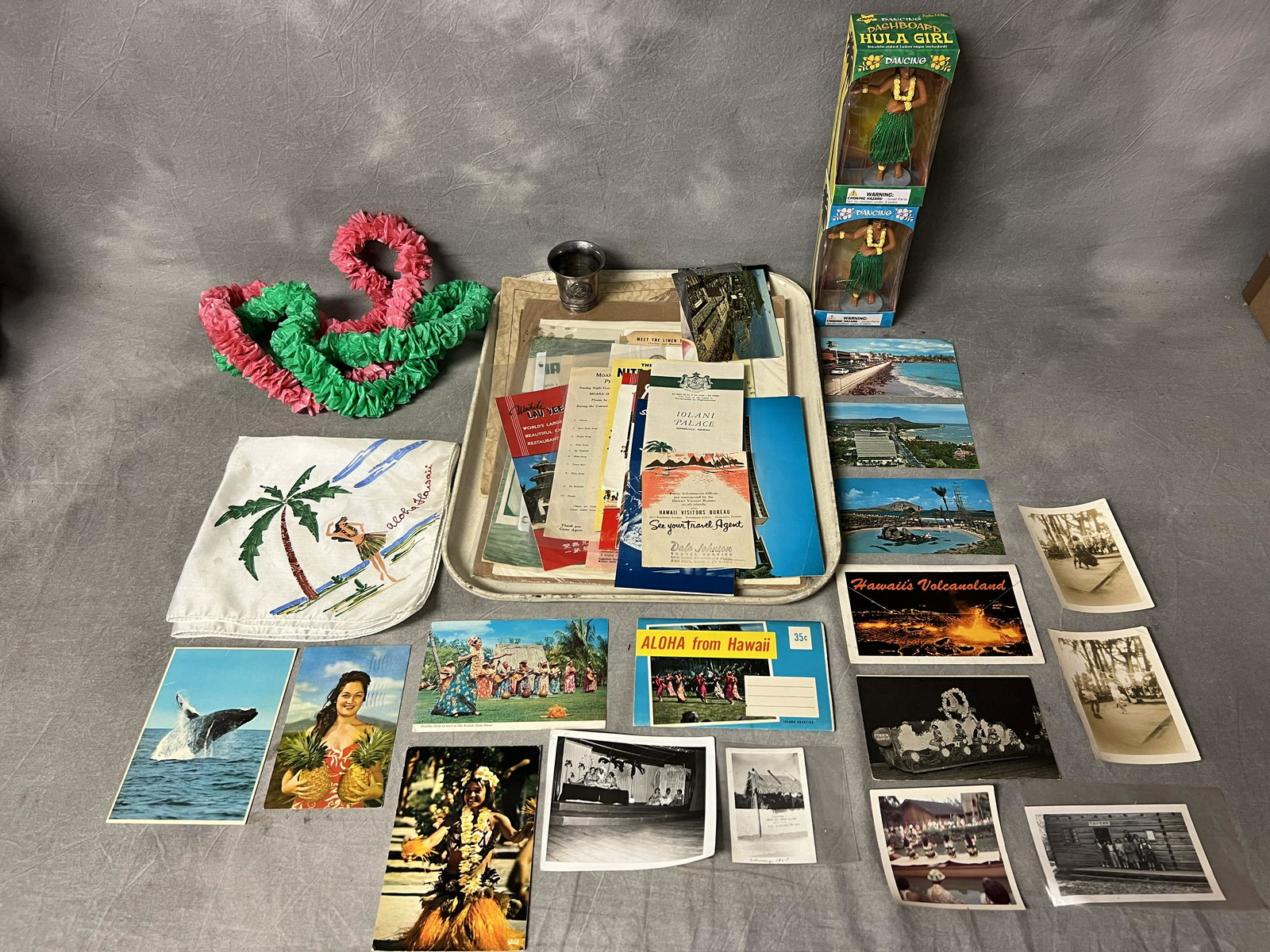 Vtg Hawaiian- Linen, Lahaina Cup,Menus & More - Royal Lahaina Kaanapoli Silverplated Cup, Postcards, (1 of 8)