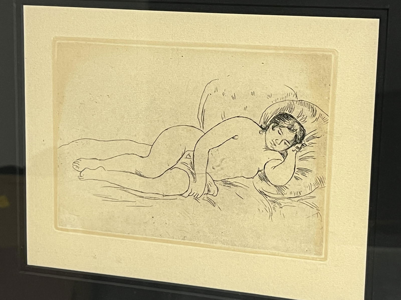 Auguste Renoir 'Femme Nue Couchee' Etching,COA - Ca.1906 w/ COA - Framed 22.75'' x 20.5'' , Sight (1 of 4)