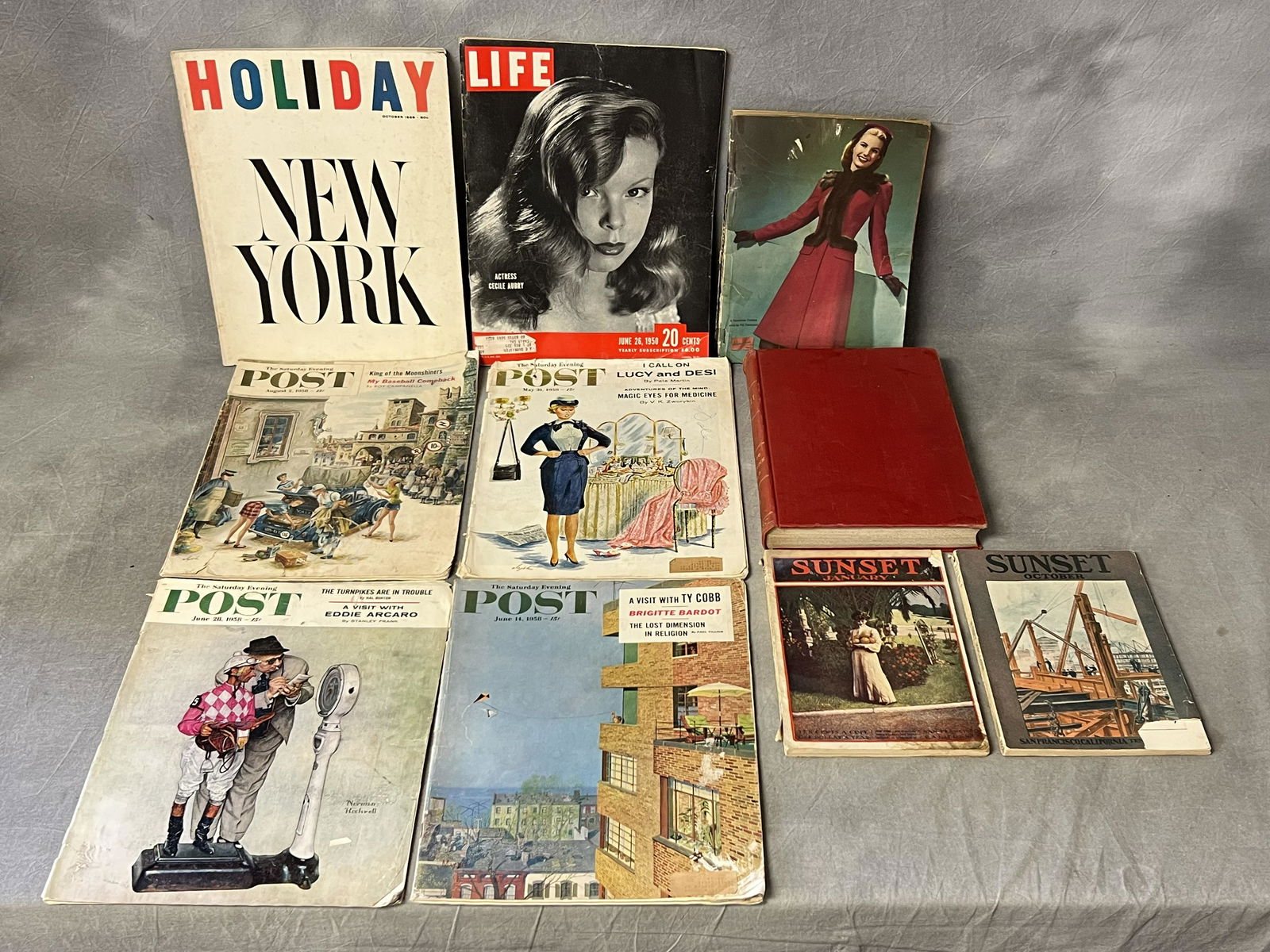 1920s-50s Aldens Catalog, Sunset & Magazines - 1959 New York Holiday, Evening Post, LIFE, Sunset, (1 of 12)