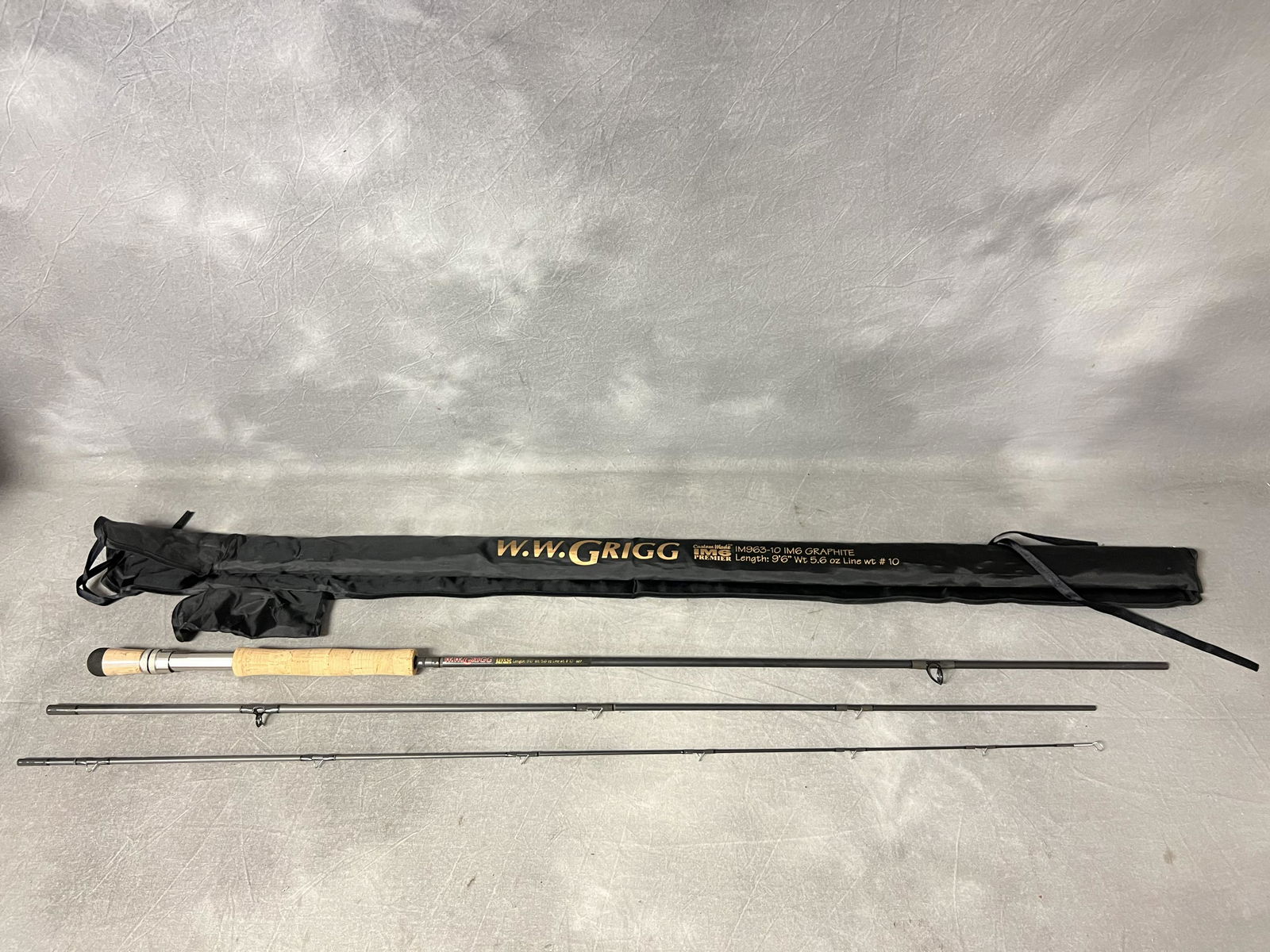 W.W.Griggs Custom IM6 Graphite Fly Rod - Premier IM963 - 10 IM6 w/ Bag (1 of 4)