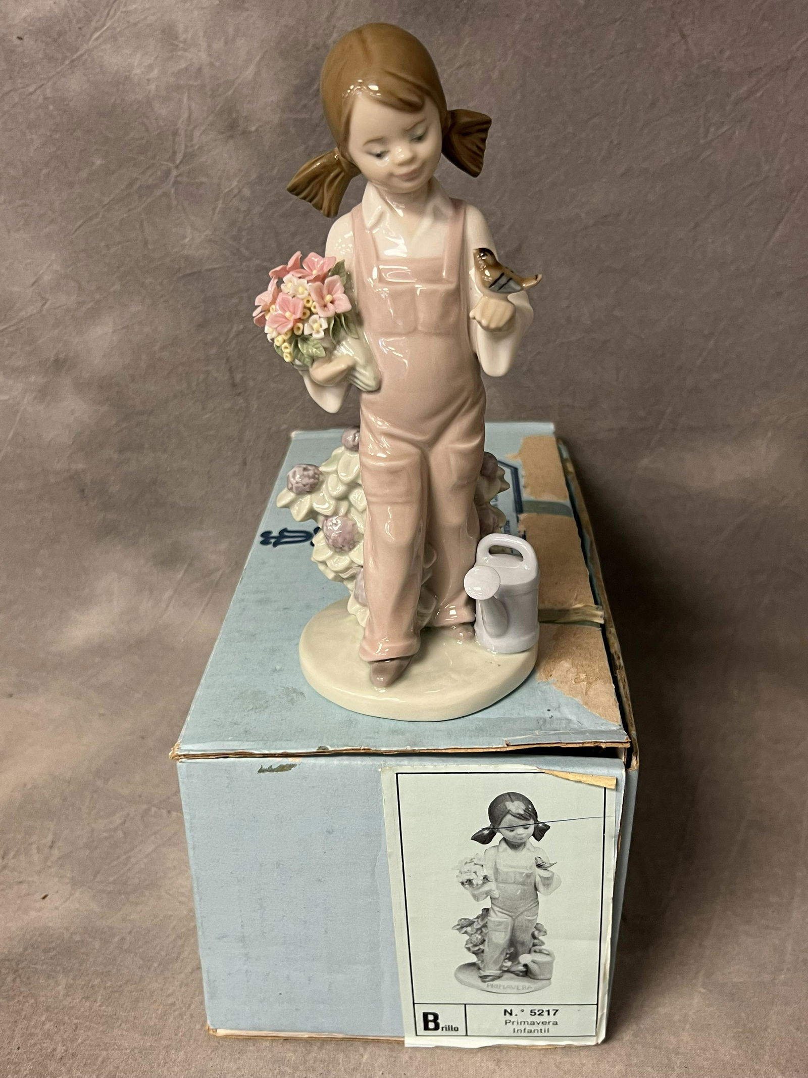 Lladro Porcelain Figurine Girl ''Spring'' - #5217 w/ Original Box (1 of 3)