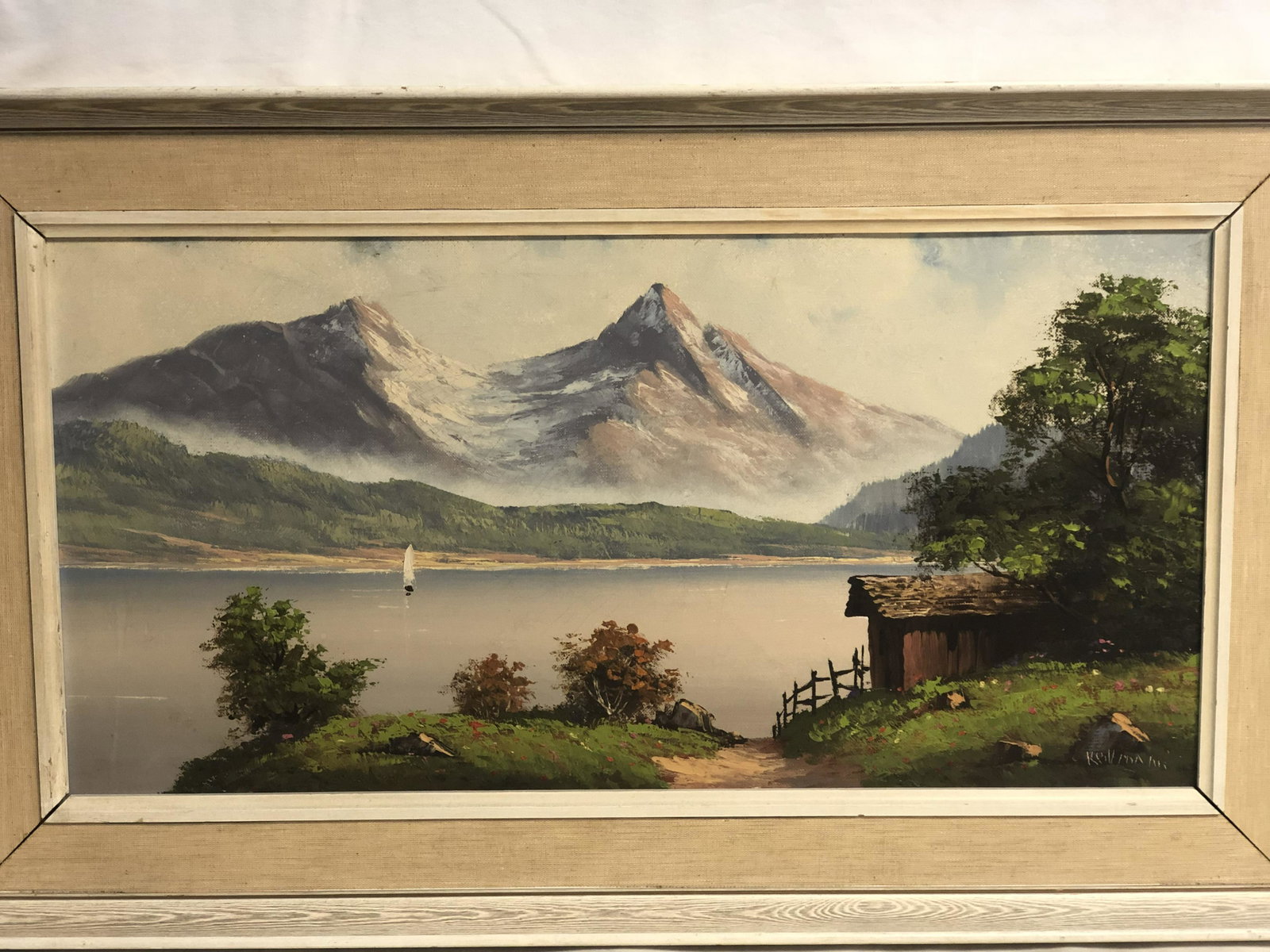 Signed Oil on Canvas of Scottish Landscape - Framed 28.75'' x 17'' , Sight 24'' x 13'': Signed Oil on Canvas of Scottish Landscape - Framed 28.75'' x 17'' , Sight 24'' x 13''