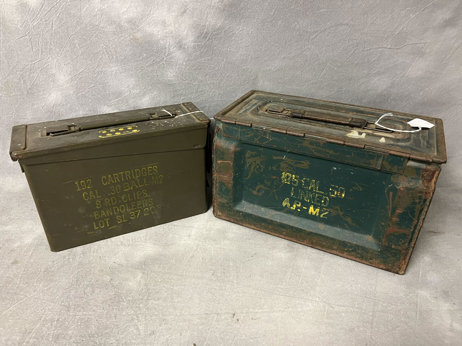 Amm Box Cal 50 M2 Vintage Us Military Ww2 Ammo Metal