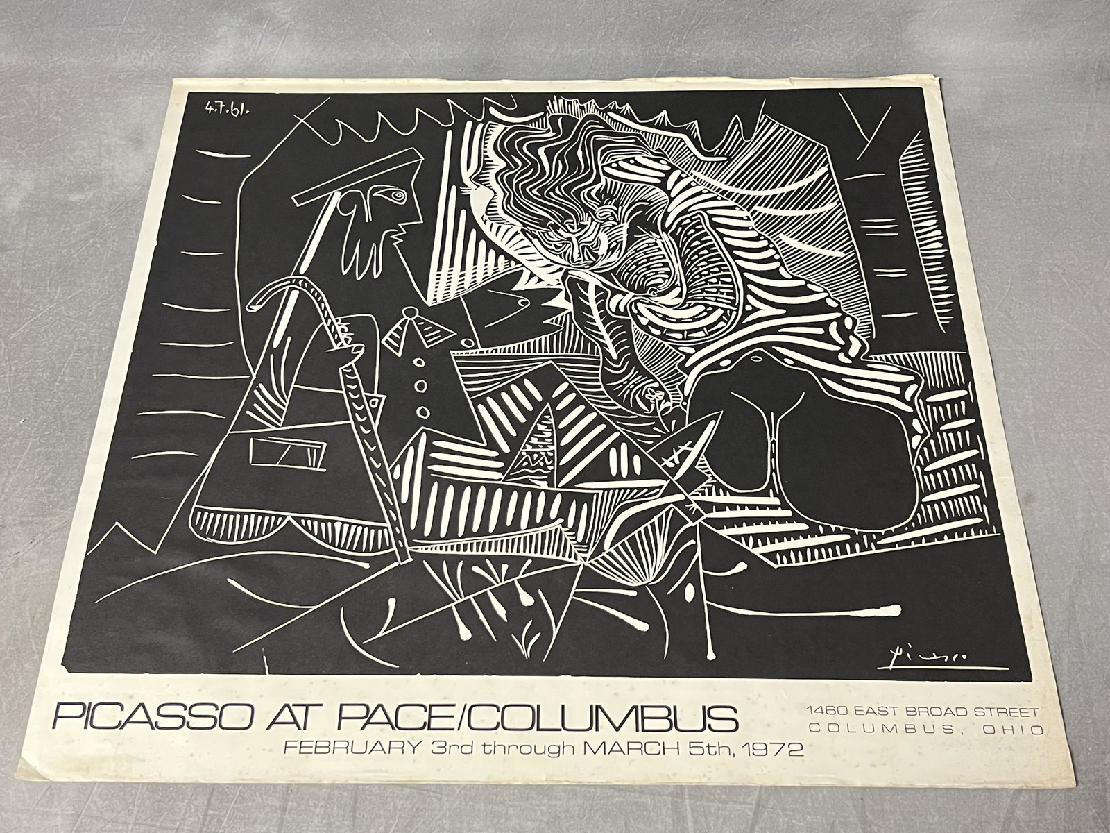 Pablo Picasso Pace / Columbus Poster - ''Luncheon on the Grass'' 27.25'' x 25.25'' (1 of 4)