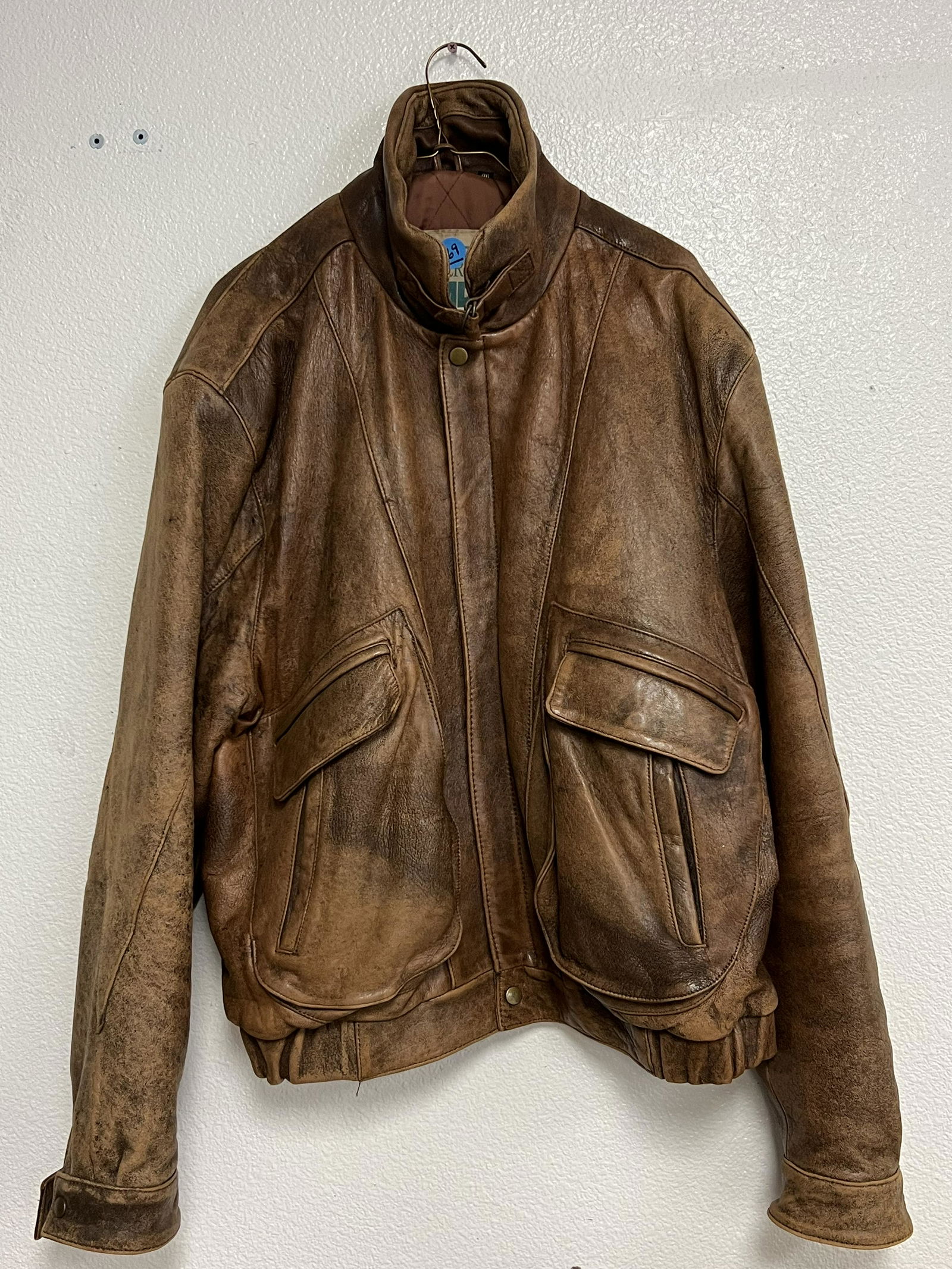 Vtg Leathertown Bomber Jacket, Sz 46 (1 of 5)