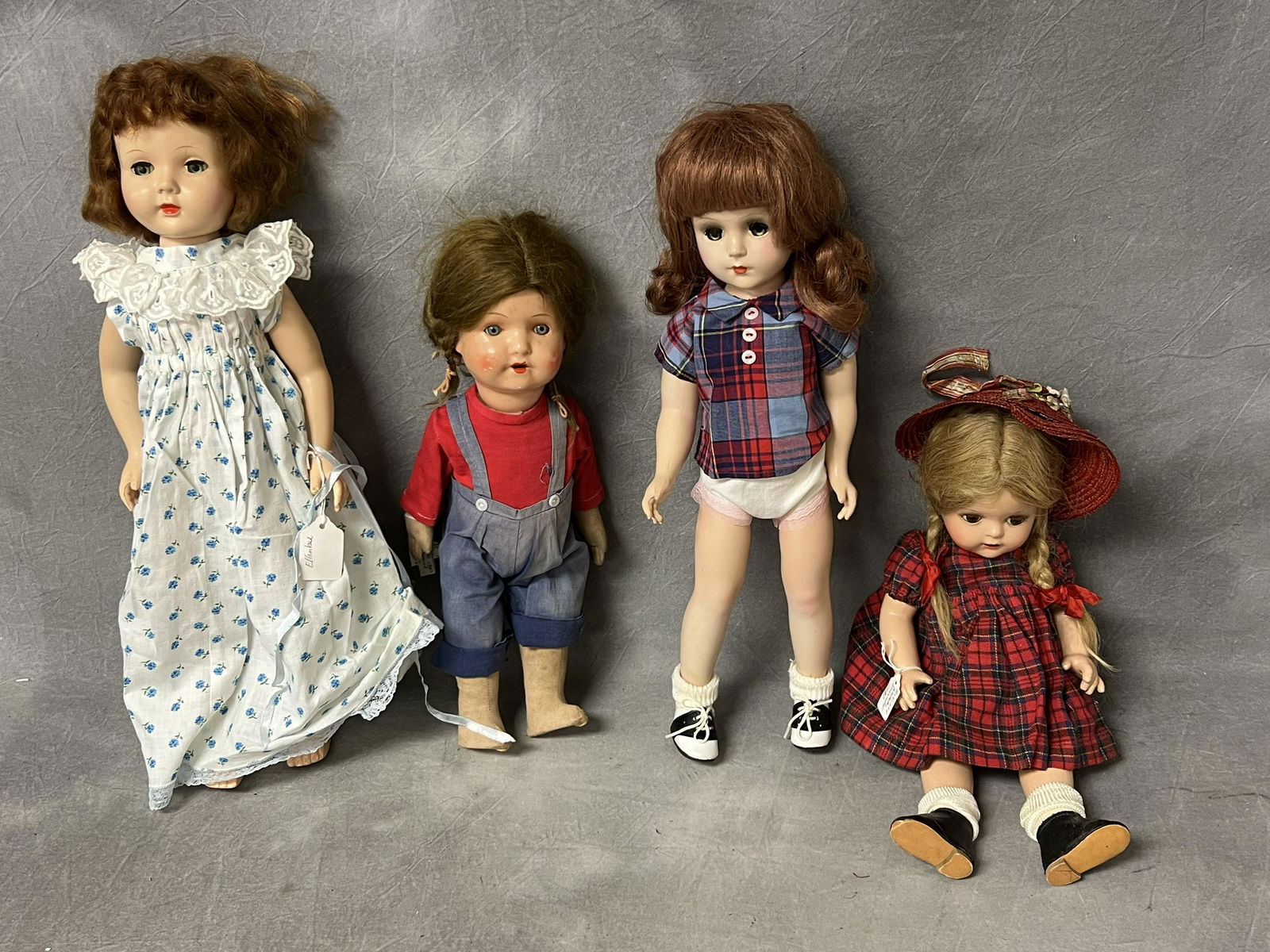 (4)1930s-50s Dolls Alexander,German,More- Anna Alexander Composition Doll w/ Original Dress, Germany: (4)1930s-50s Dolls Alexander,German,More- Anna Alexander Composition Doll w/ Original Dress, Germany Composition Head Cloth Body Original Clothes, (1)Effanbee + (1)UnMarked