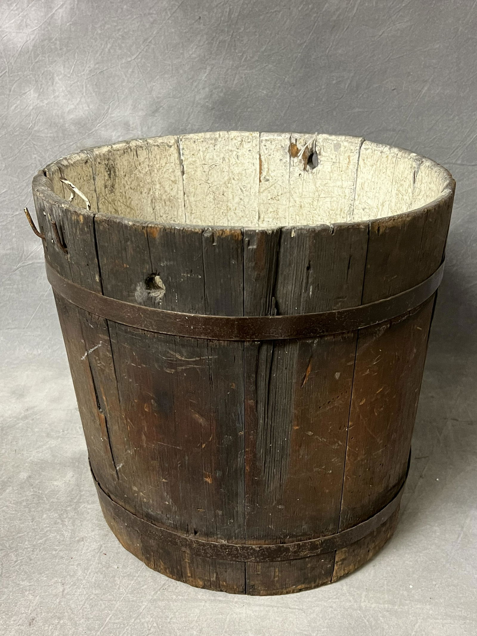 Primitive Wooden Maple Syrup Bucket - 13'' x 12'' (1 of 4)