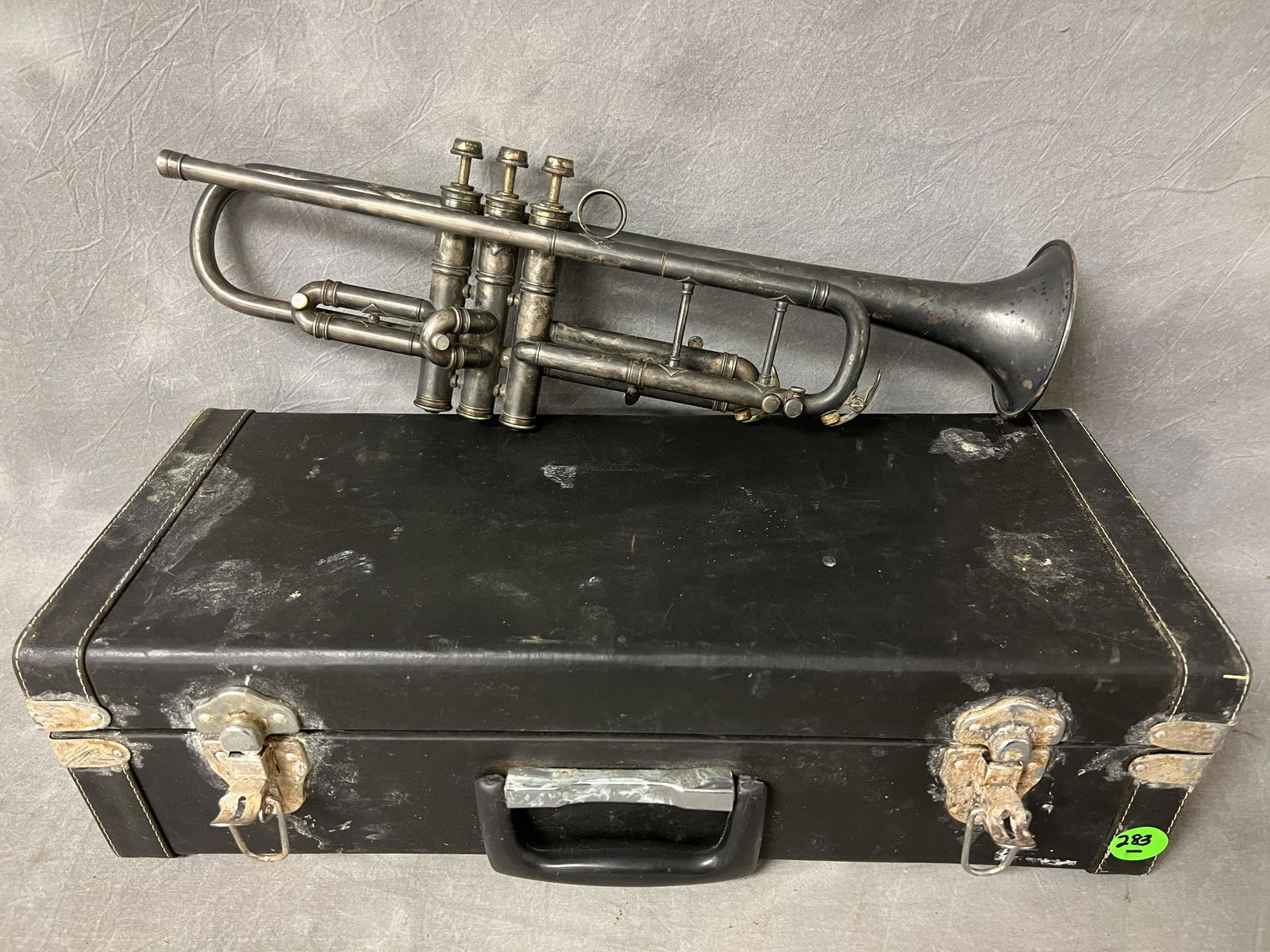 Vtg YORK Stencil Trumpet #85081,Case - (Used Condition, Missing Slide Ring, See Photos) (1 of 9)