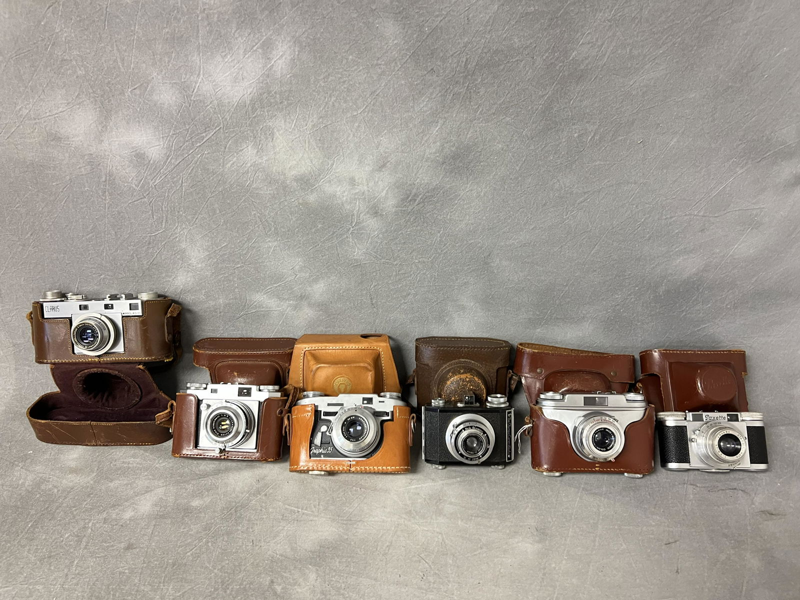 (6)Vtg Cameras- Clarus MS35, Olympia, More - Olympia (Works), Graphics 35, Braun Paxette, Clarus (1 of 13)