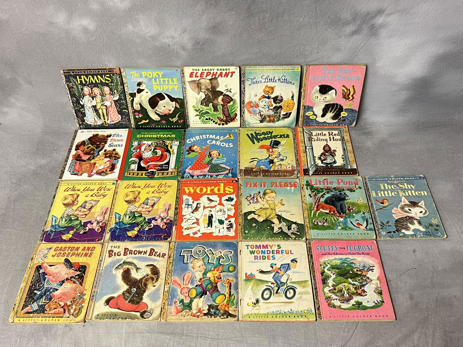 (40)Asst 1940s-50s Little Golden Books - (21)1940s, (19)1950s Asst Condition (1 of 4)