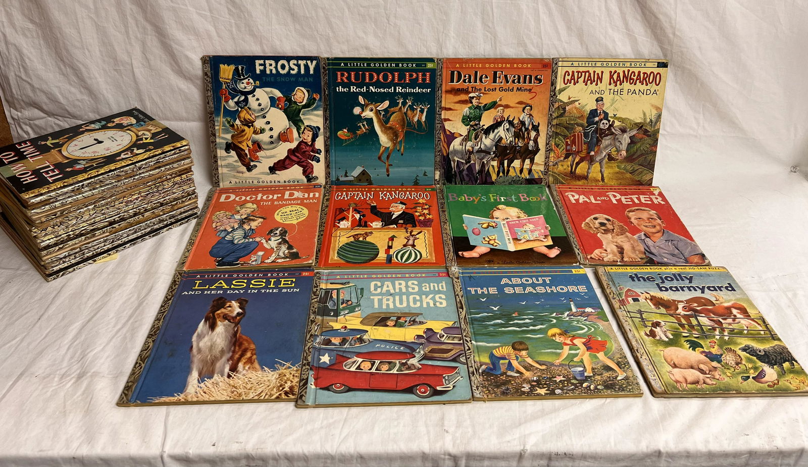(33)1950s Little Golden Books - Frosty, Rudolph, Tom & Jerry, Barnyard, Cpt. Kangaroo + Much More (1 of 3)
