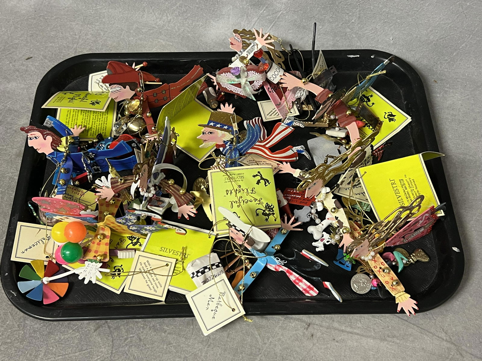 (10)Fanciful Flights Ornaments by Karen Rossi - Fireman, Policeman, Uncle Sam, BQ Man, Chocoholic, (1 of 7)