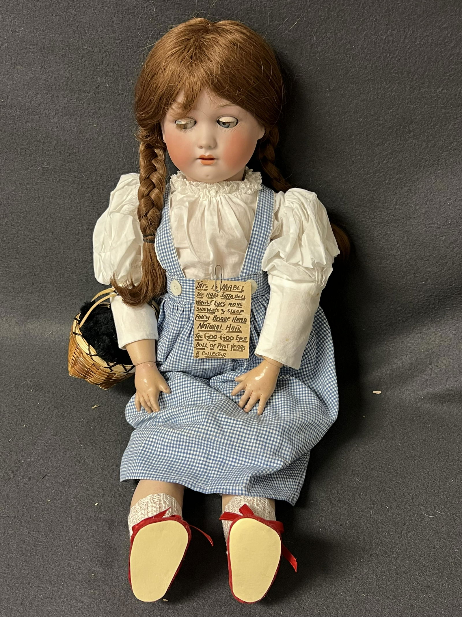 Atq Halbig 1348 Jutta Bisque Head 21'' Doll - Sideways Sleeping Eyes,  Composite Jointed Body - (1 of 5)