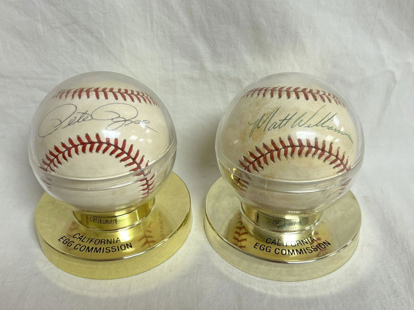 Autographed Pete Rose + Matt Williams Baseballs - From Bay Area Sports Teams Retired Video Director (1 of 3)
