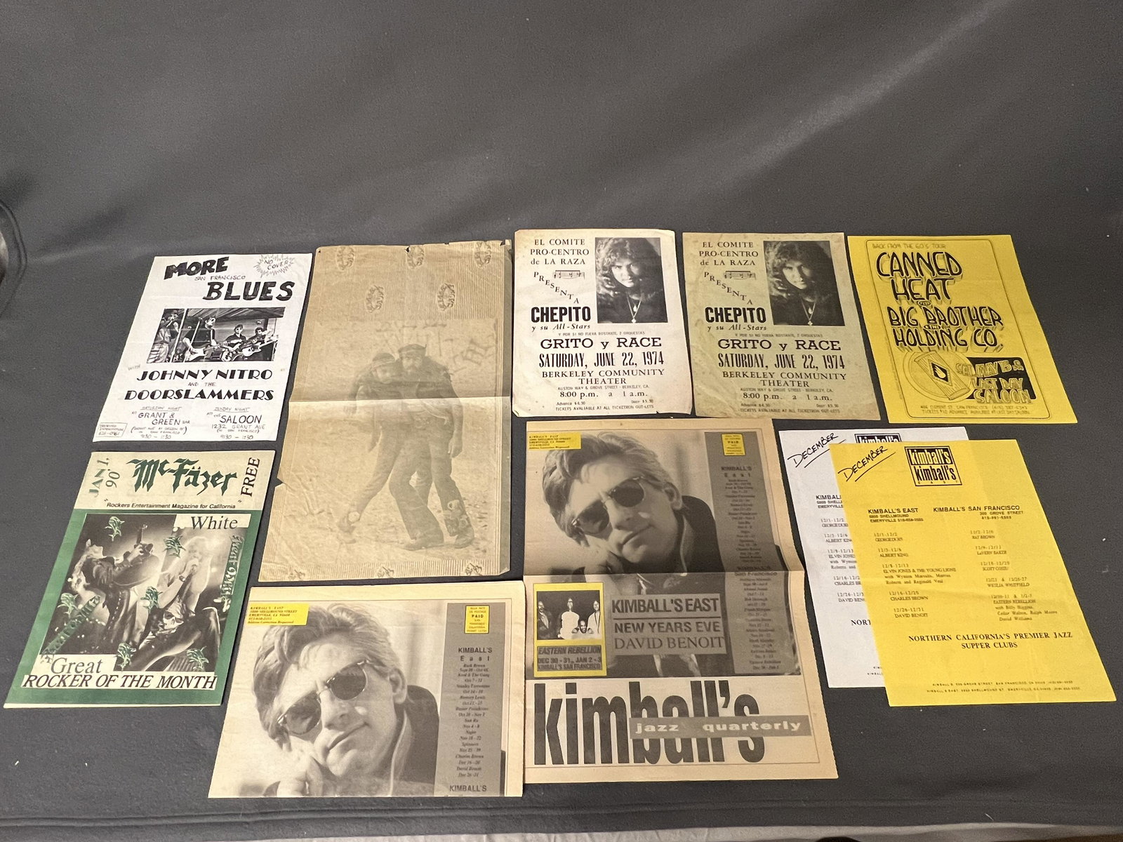 1960-90 Music Rock LP Posters, Venue Ads,More - Santana, Elvin Bishop, 73' Rock Poster + More, Rock (1 of 12)