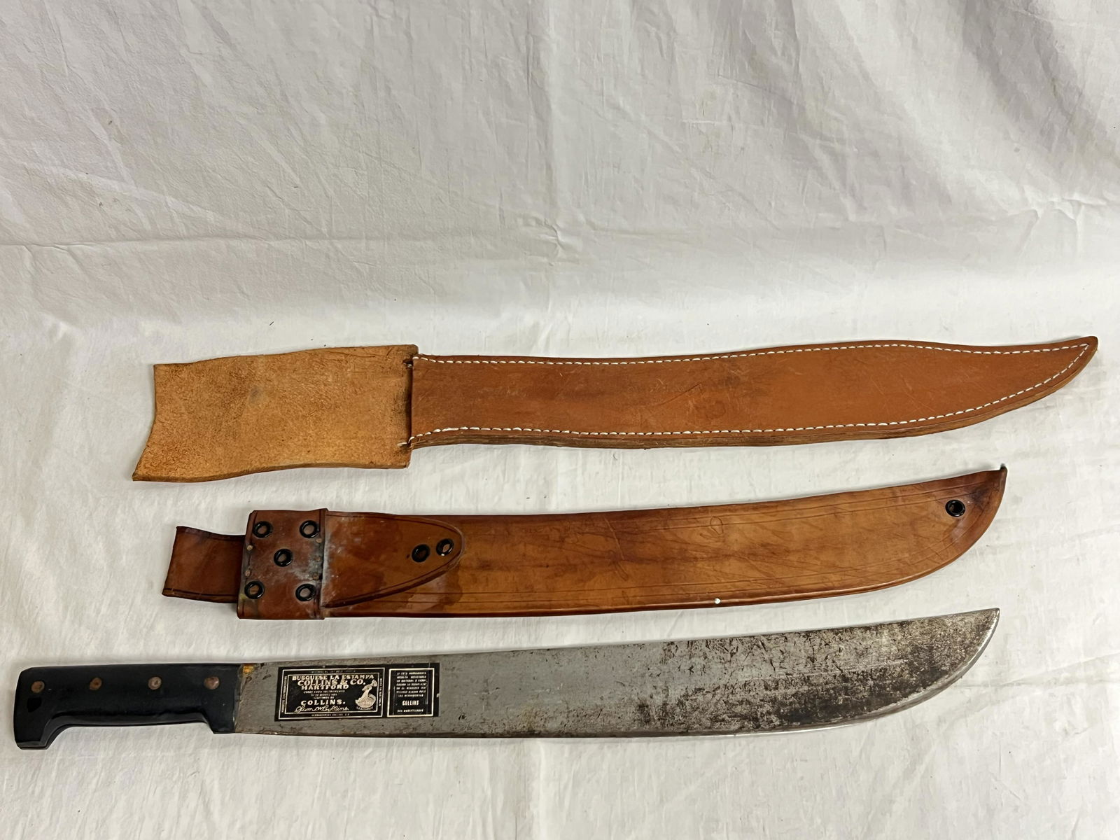 Collins Legitimus Machete No.741, Sheath - Made in Guatemala, Blade 17''L, Overall 22''L , Leather (1 of 5)