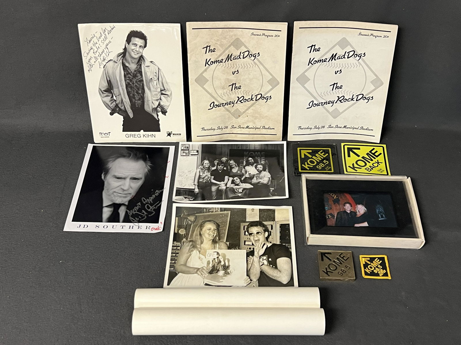 Vtg Bay Area Radio Items,Signed Photos,KOME - Signed Greg Kihn & JD Souther Photos, Huey Lewis (1 of 13)