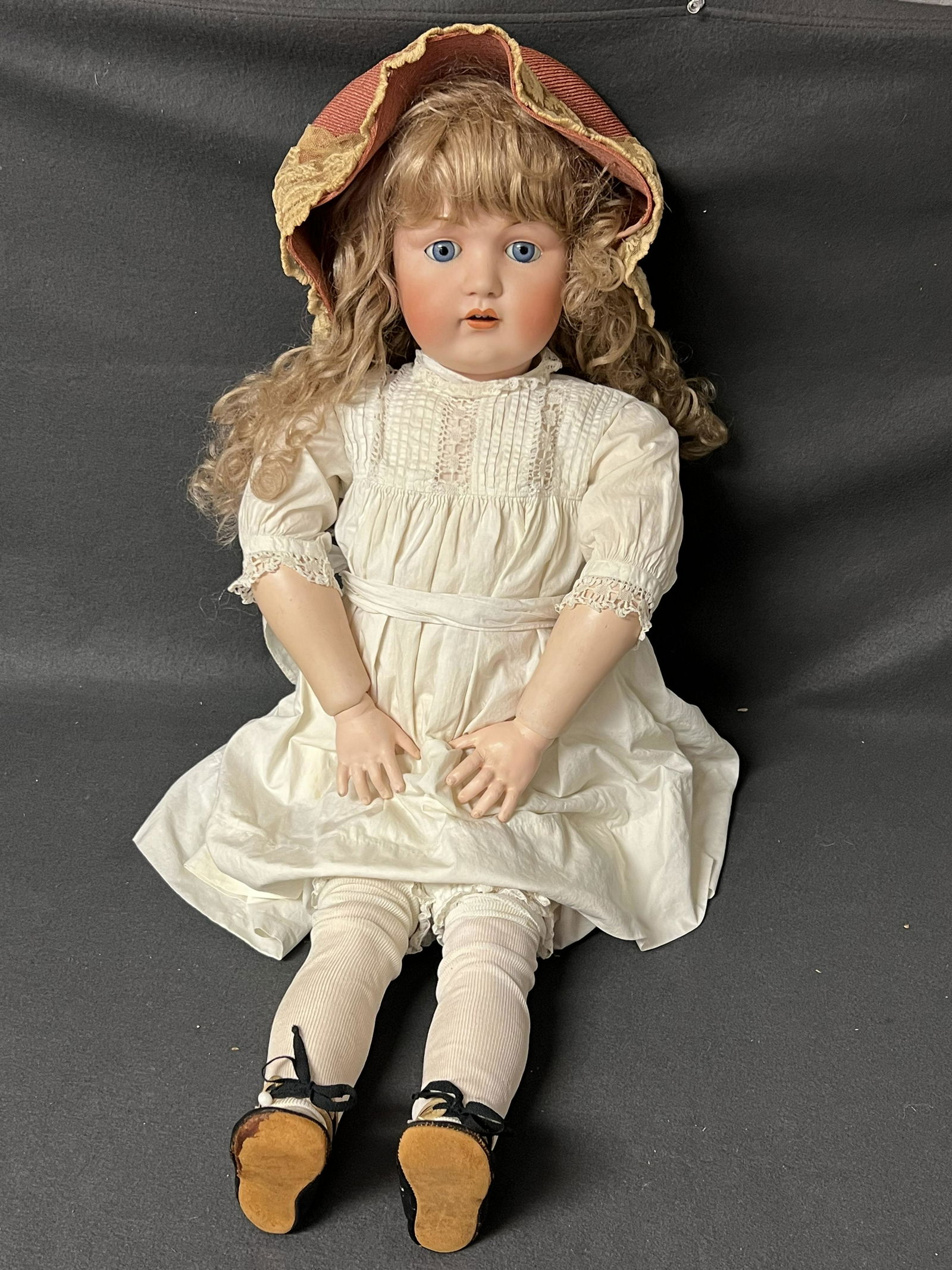 Atq JDK 214 Kestner 31'' Bisque Doll - Blue Sleeping Eyes w/ Jointed Bisque Body, NO Issues w/ Head (1 of 6)