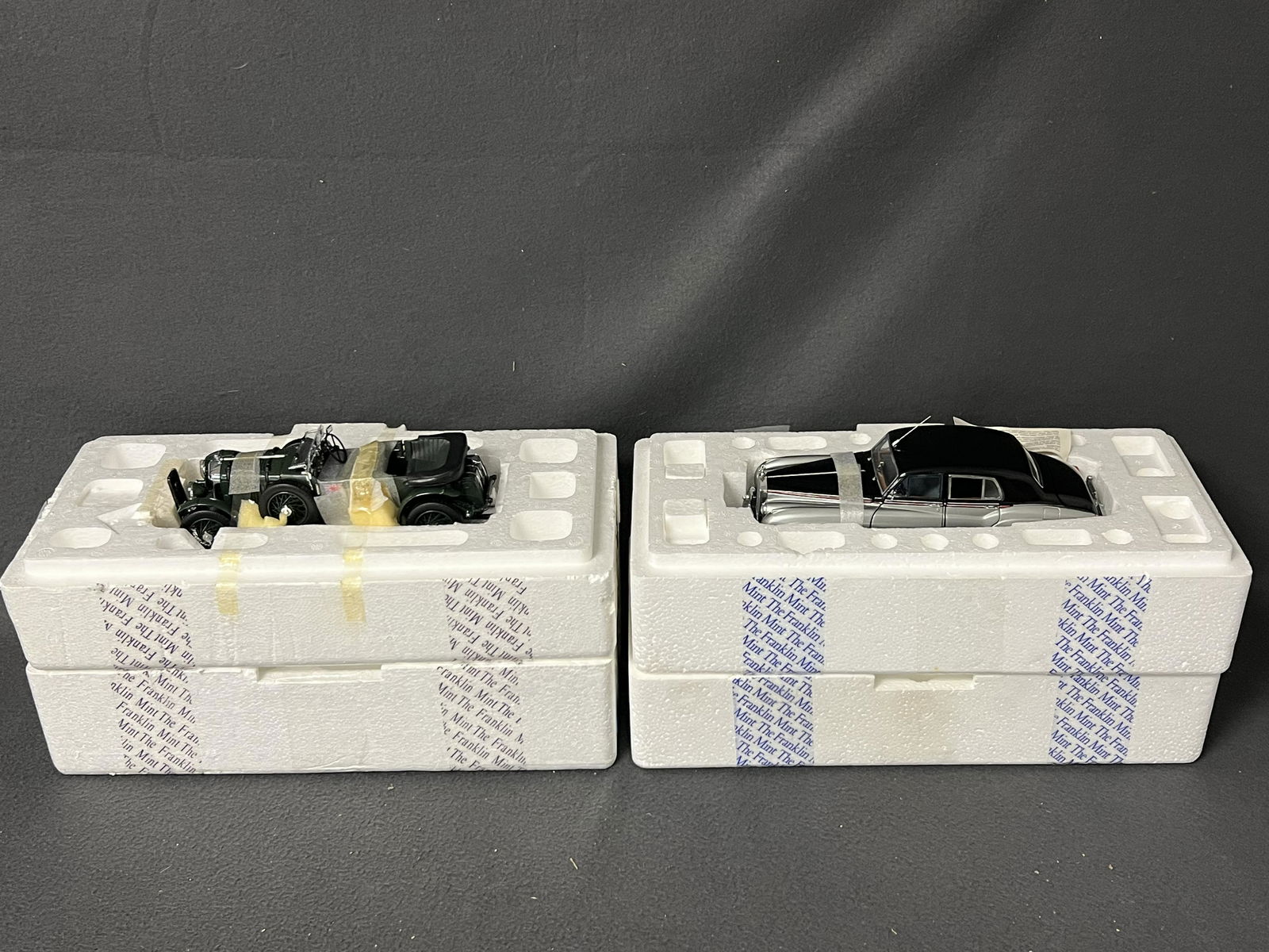 (2)Franklin Mint DieCast Bentley & Rolls Royce - 1929 Bentley + 1955 Rolls Royce Silver Cloud - Both (1 of 9)