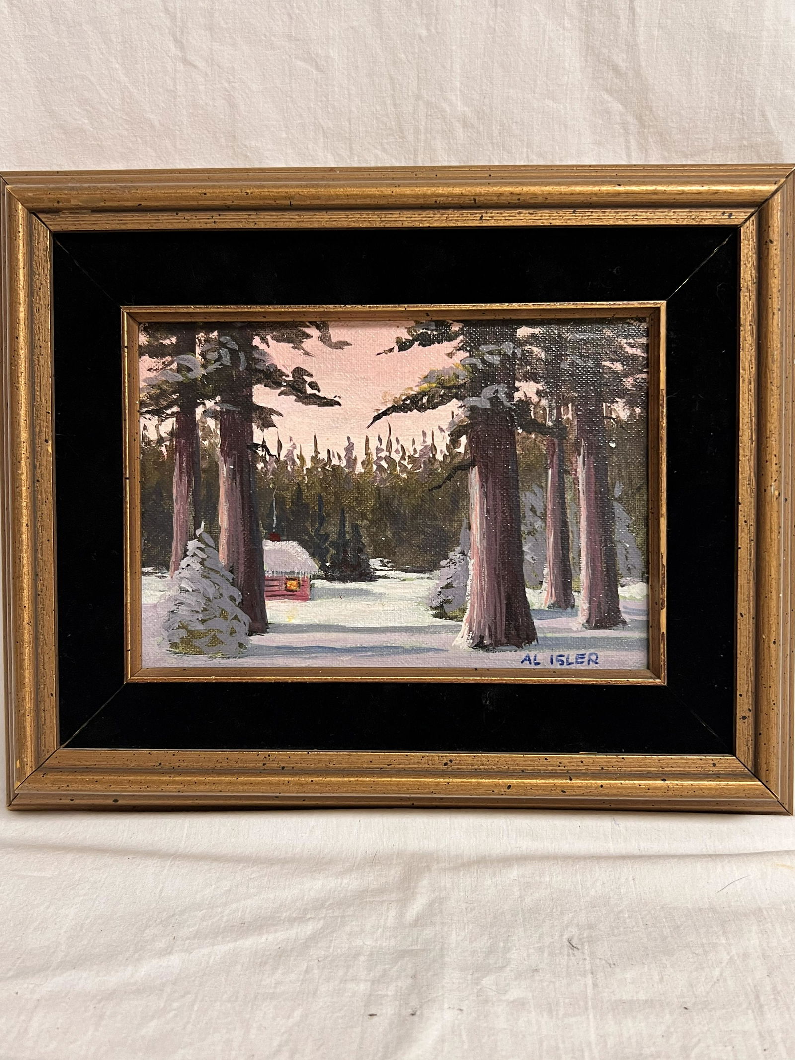 CA Artist Al Isler Oil on Canvas of Tahoe - Framed 8.75'' x 10.75'' , Sight 5'' x 7'' (1 of 4)