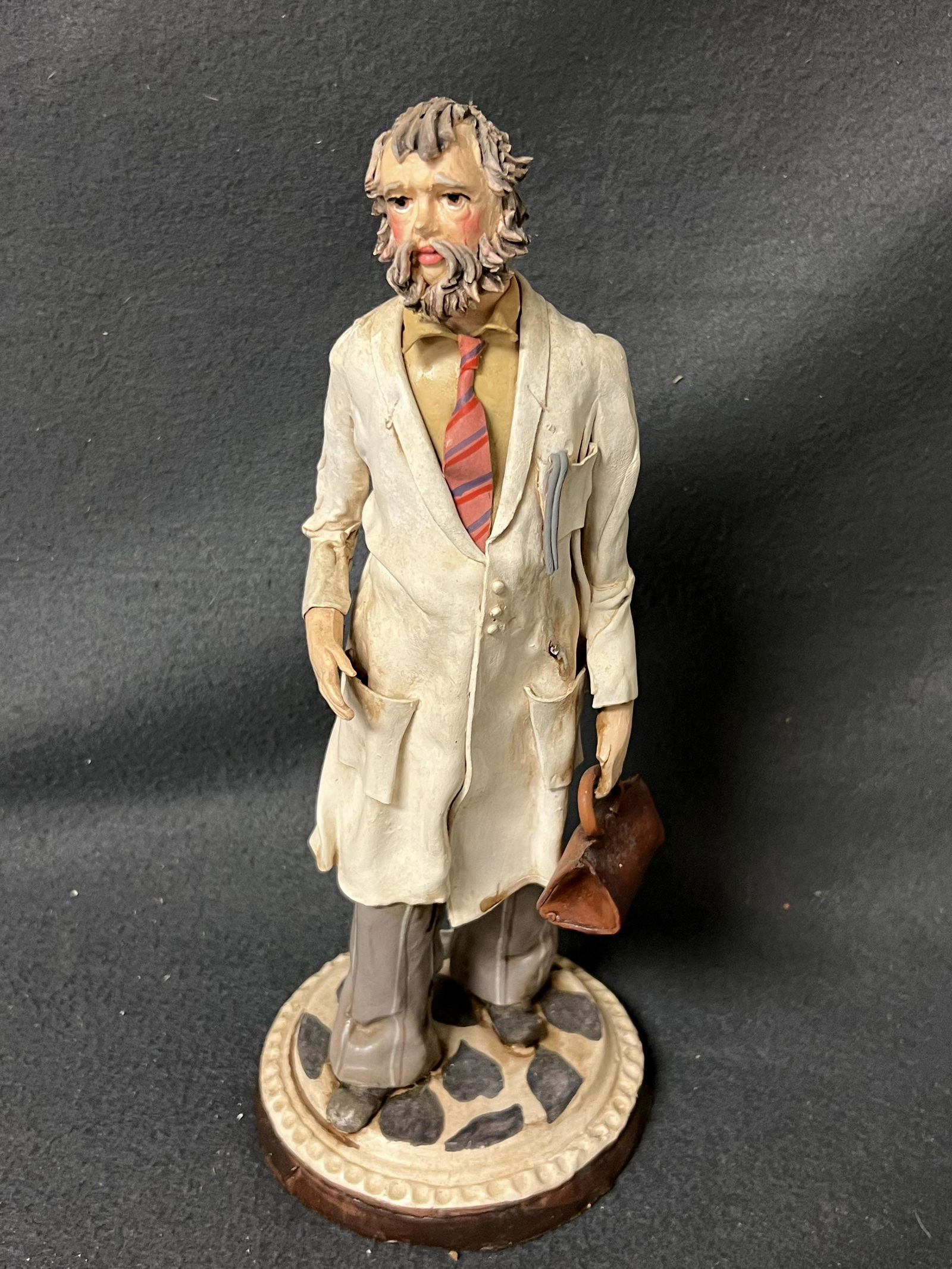 Signed Ceramic Doctor Figure - 11'' Tall, (Inspect Thumb) (1 of 4)