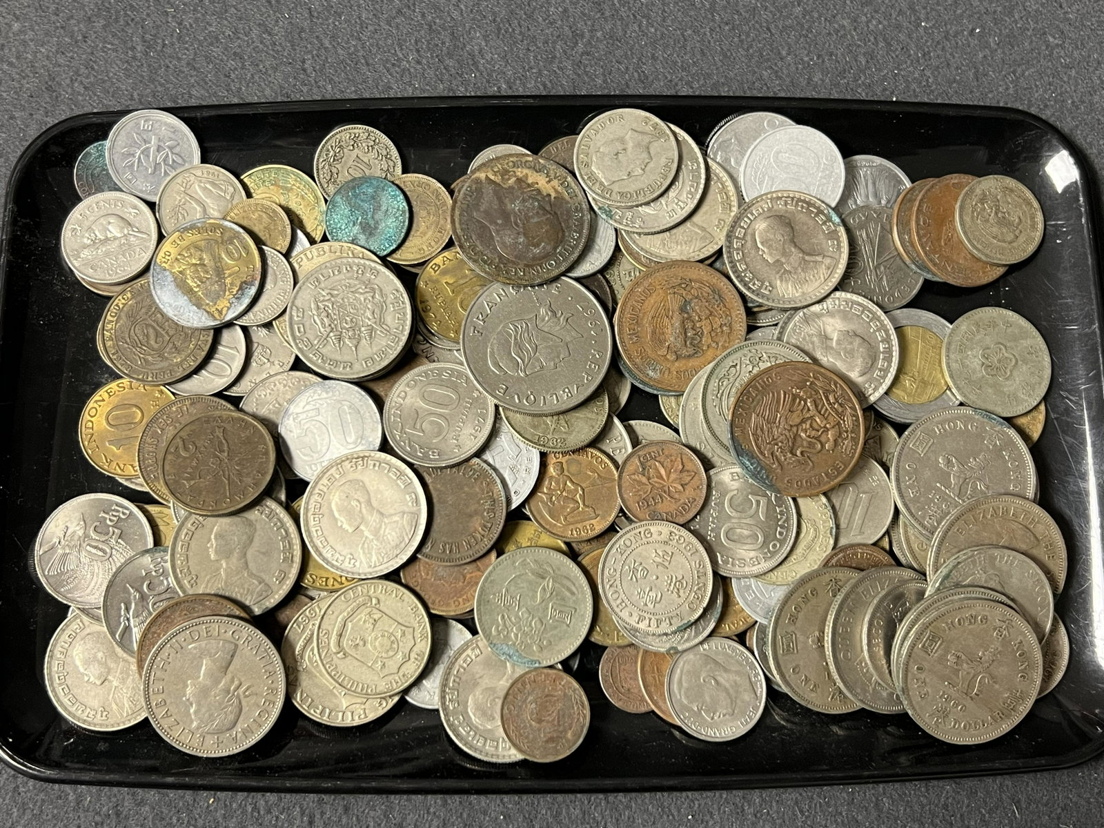 Asst 1940-1990 Coins From Around the Globe - Chinese, French, Mexico, Philippines + More: Asst 1940-1990 Coins From Around the Globe - Chinese, French, Mexico, Philippines + More