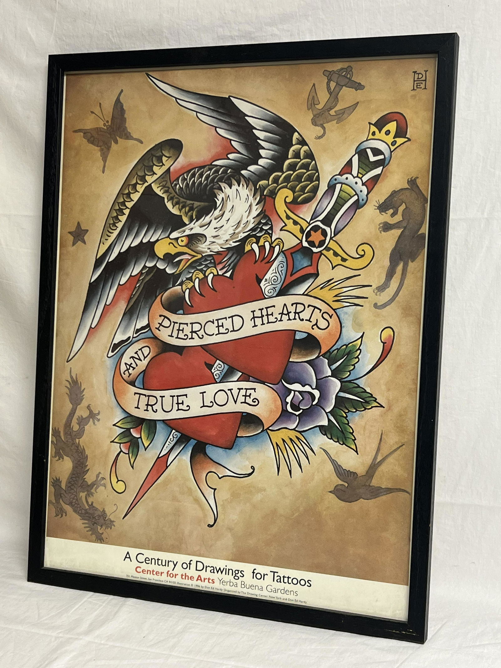 Ed Hardy Tattoo Poster ''True Love'' - Framed (1 of 3)