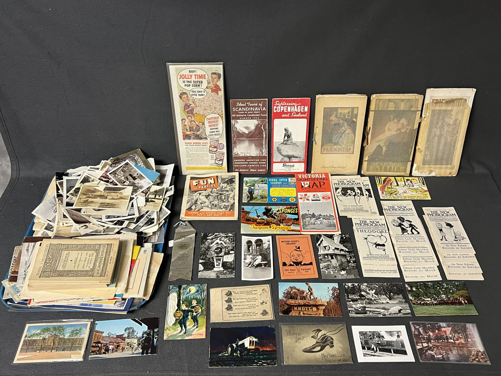 Lot Atq/ Vtg Advertising, Photos, Postcards,More - 1887 Riverside Literature, 1909 Samuel Francis (1 of 13)