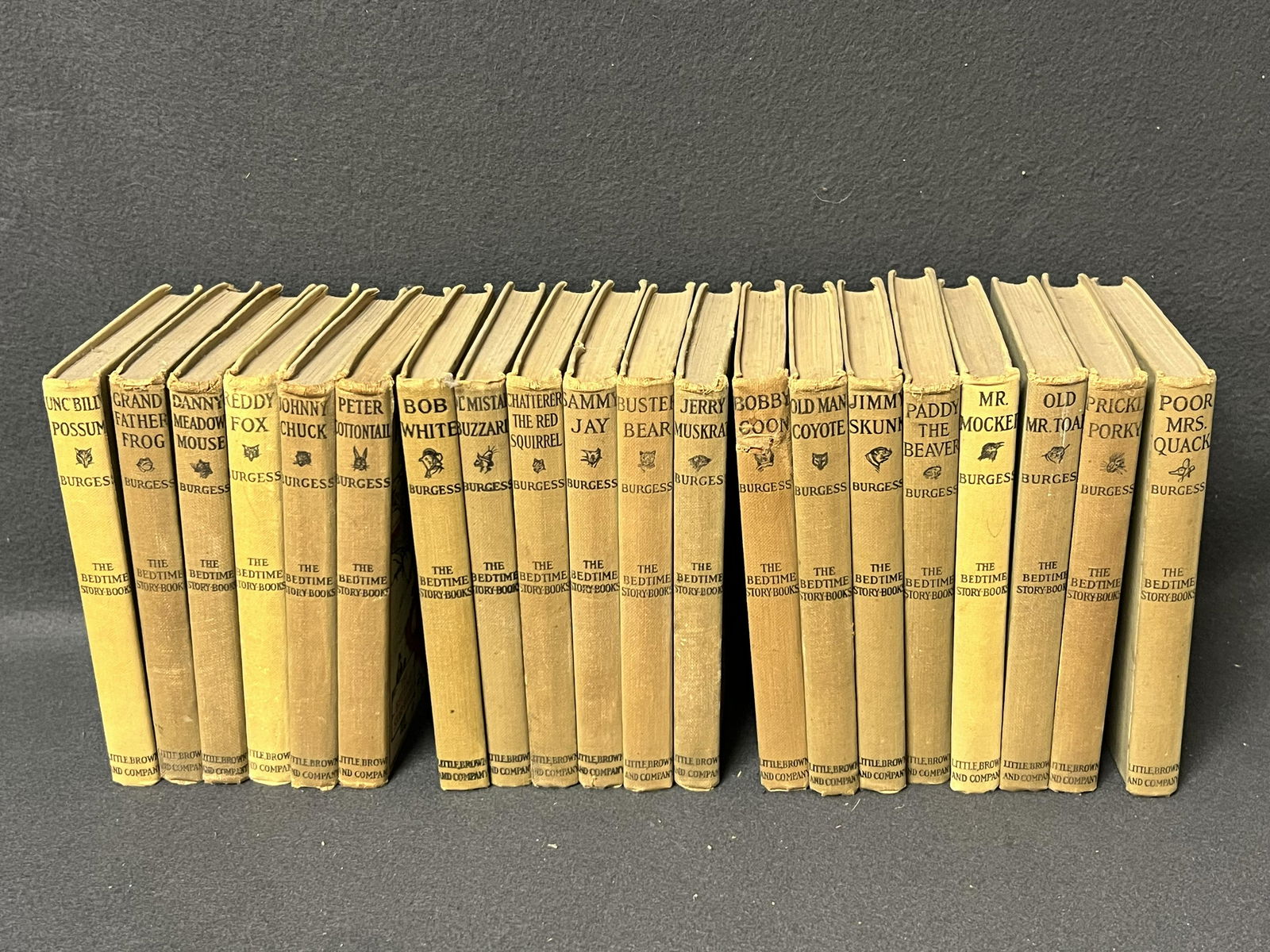 (20)Atq Thornton Burgess Bedtime Story Books - Early 1900s - Peter Cottontail, Johnny Chuck, Jimmy (1 of 3)