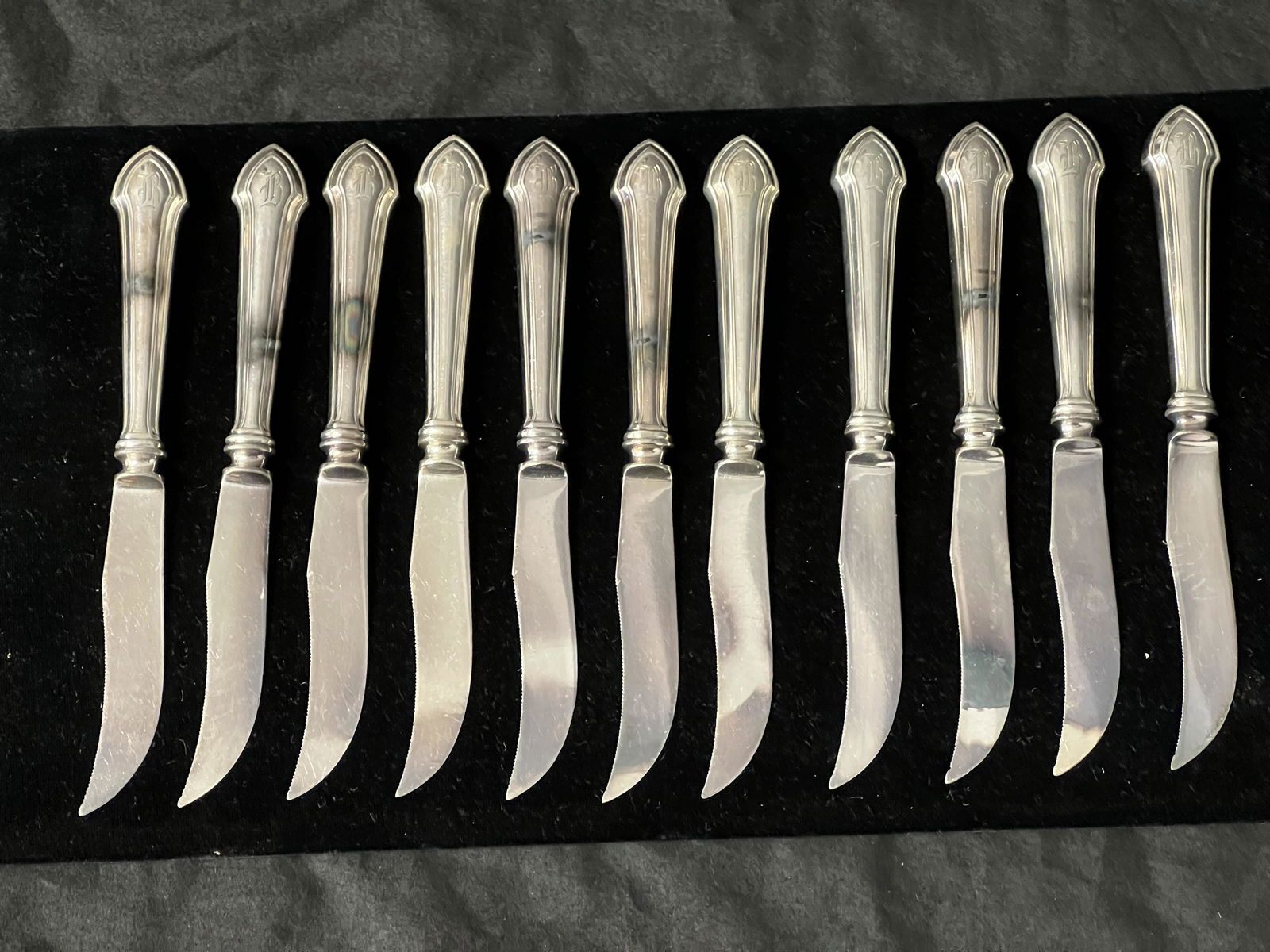 (11)Vtg Sterling Silver Handled Knives, 6.75'' L - Total Wgt 407.9g (1 of 2)