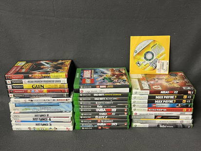 33 XBOX ONE/ 360, PS2, Nintendo Wii Games - (12)XBOX ONE, (10)XBOX 360, (6)Wii (5)PS2 (Pre-Owned,: 33 XBOX ONE/ 360, PS2, Nintendo Wii Games - (12)XBOX ONE, (10)XBOX 360, (6)Wii (5)PS2 (Pre-Owned, Works)