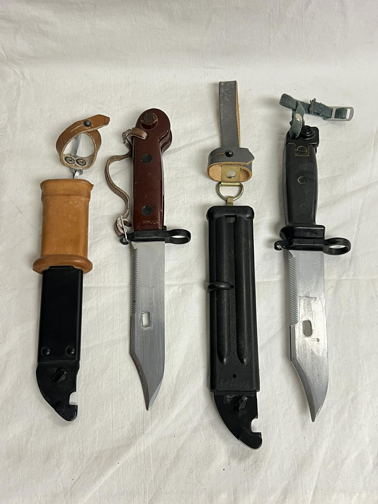 East German + Romanian Bayonets - East German Bayonet w/ Scabbard + Frog w/ Matching Serial Number, (1 of 8)