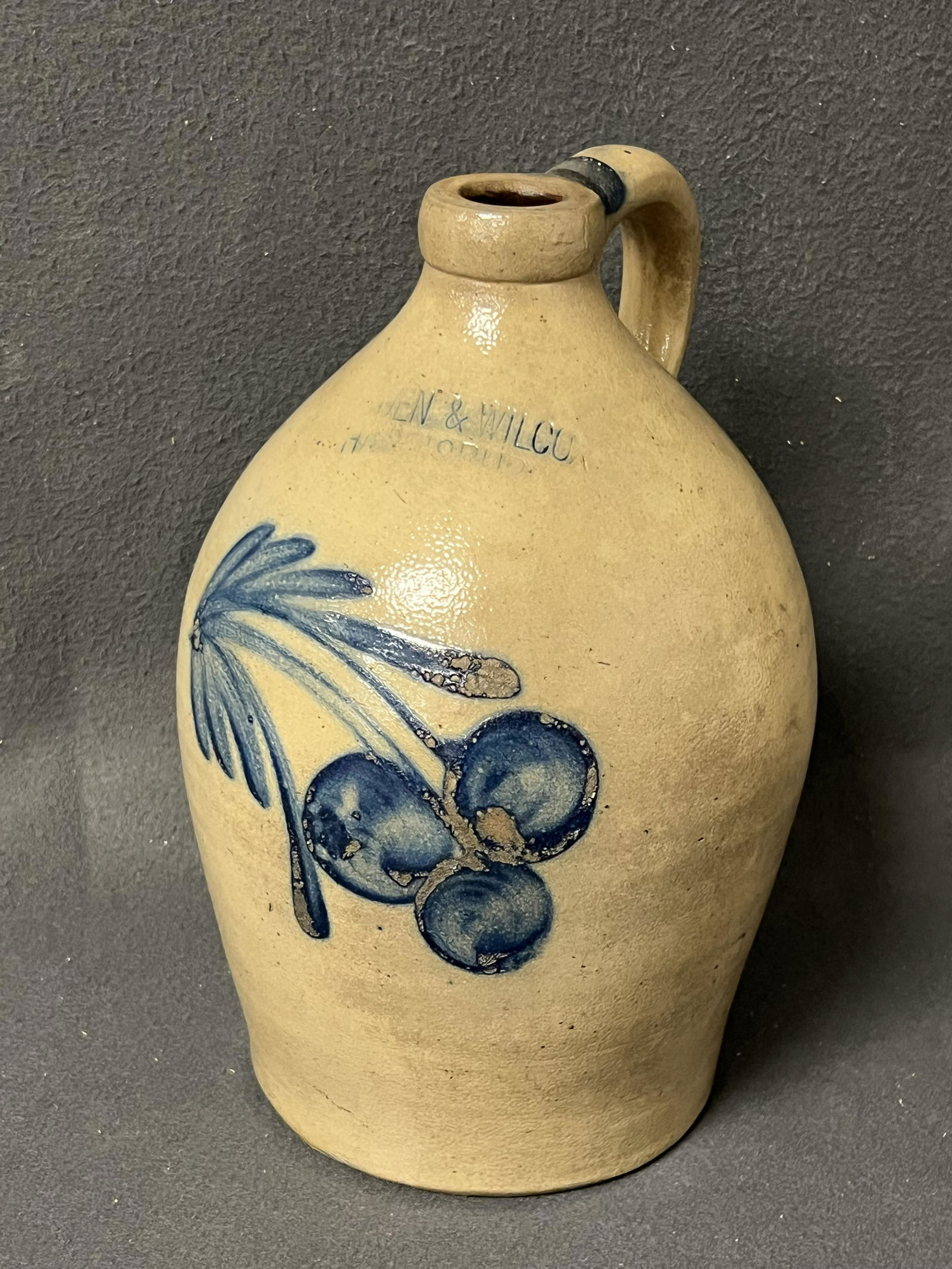 Cowden & Wilcox Stoneware Handled Jug - (Small Chip, Repair on Handle) (1 of 7)