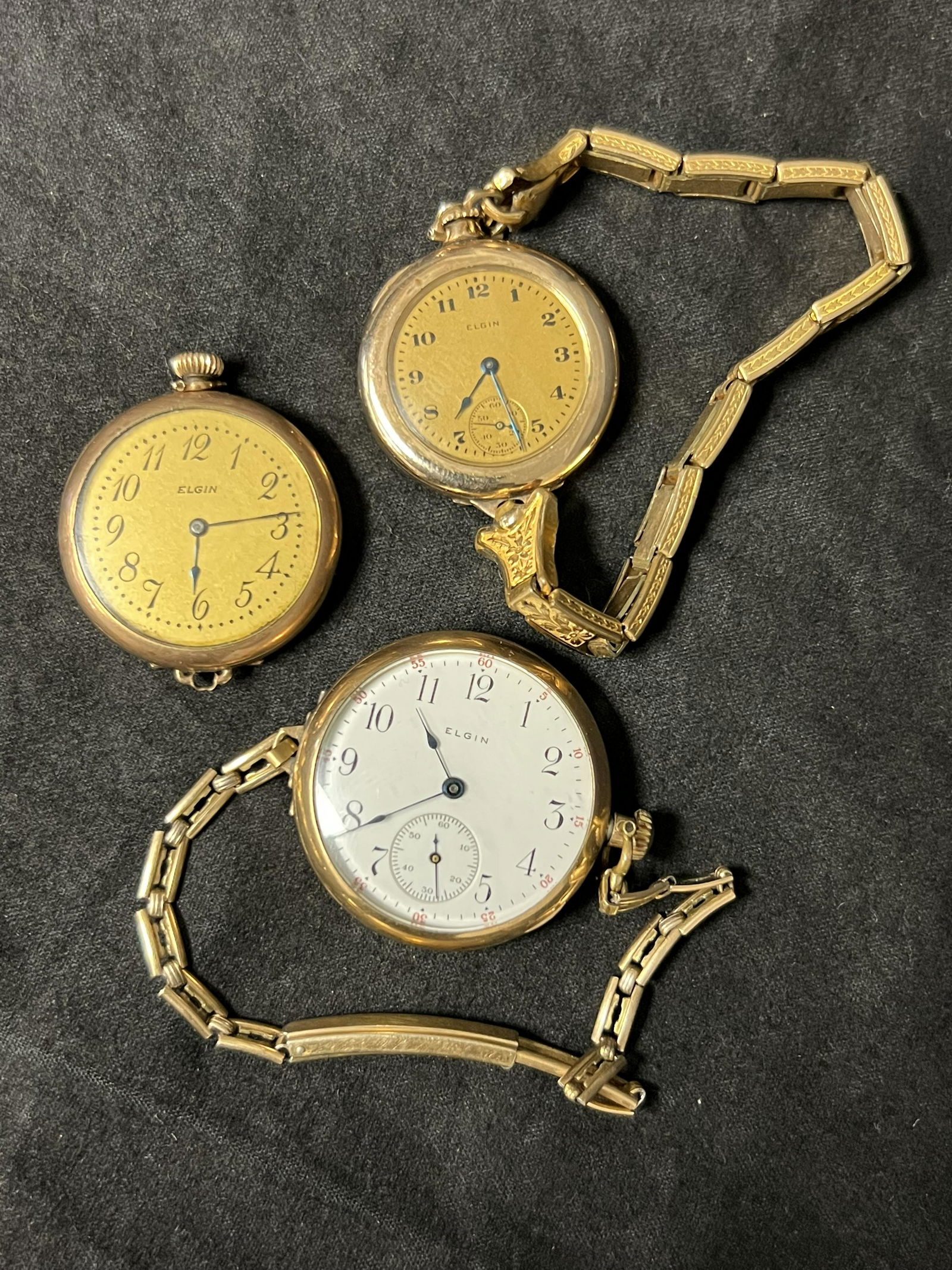 (3)Atq Elgin Gold Filled Pocket Hunter Watches - (1)#18664799 w/ 20yr B+B Royal Case 5/0 #6930240, (1 of 11)