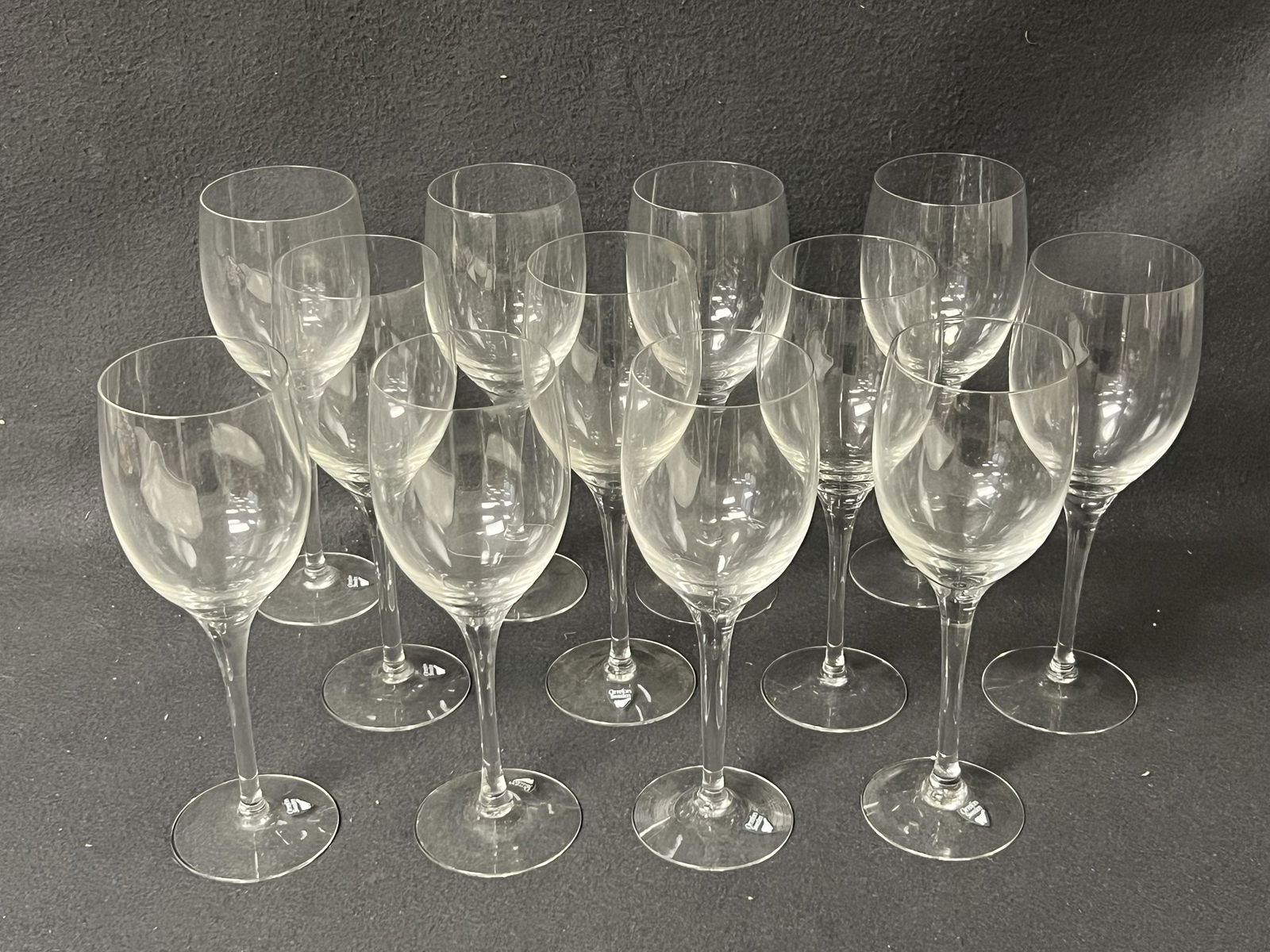 (12)Orrefors Illusion Water/Wine Goblets 8.25''T - Most w/ Original Stickers 2.5'' x 8.25'' (1 of 3)