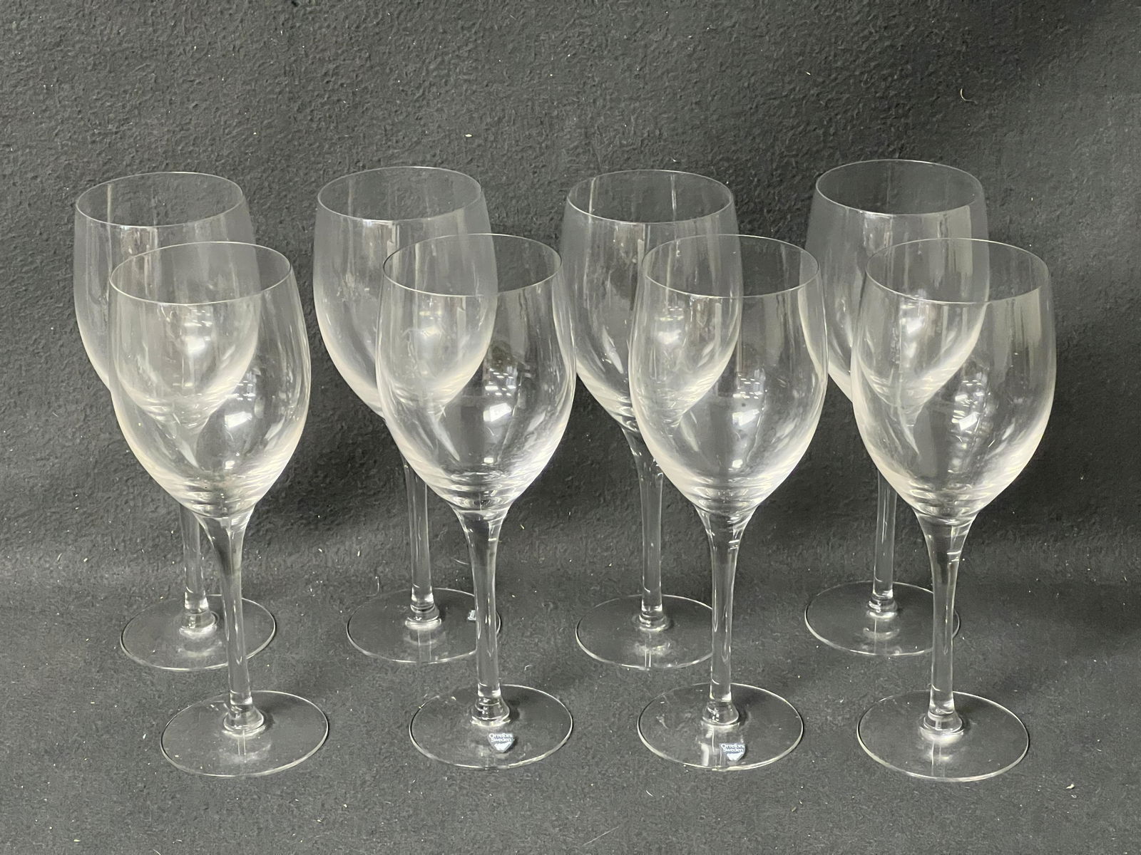 (8)Orrefors Illusion Clear Oversize Goblet 9.25'' - (2)Have Original Stickers - 3'' x 9.25'' (1 of 3)