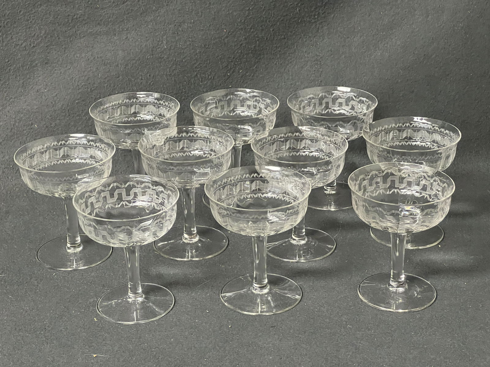 (10)Antique Delicate Desert Stemware 4'' x 5'' - 1915 Era (1 of 3)