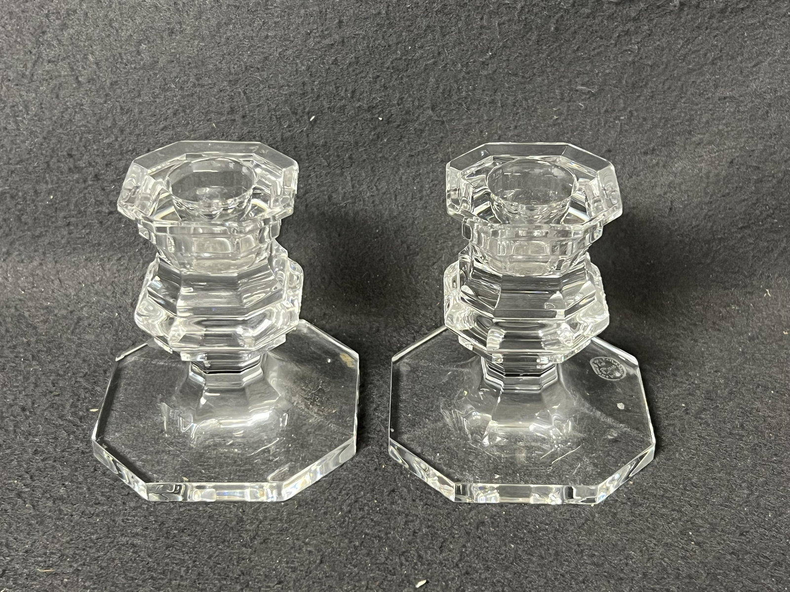 Pr. Baccarat Crystal Regence Candlesticks, 3'' x 3'' x 3'' (1 of 3)
