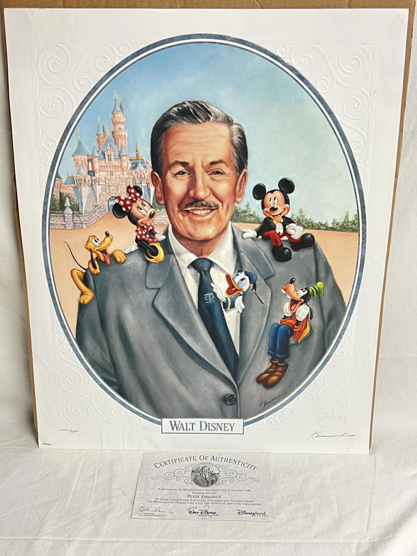 Signed Peter Emmerich Walt Disney Litho w/ COA - Certified Ltd Edition Walt Disney Cast Member (1 of 5)