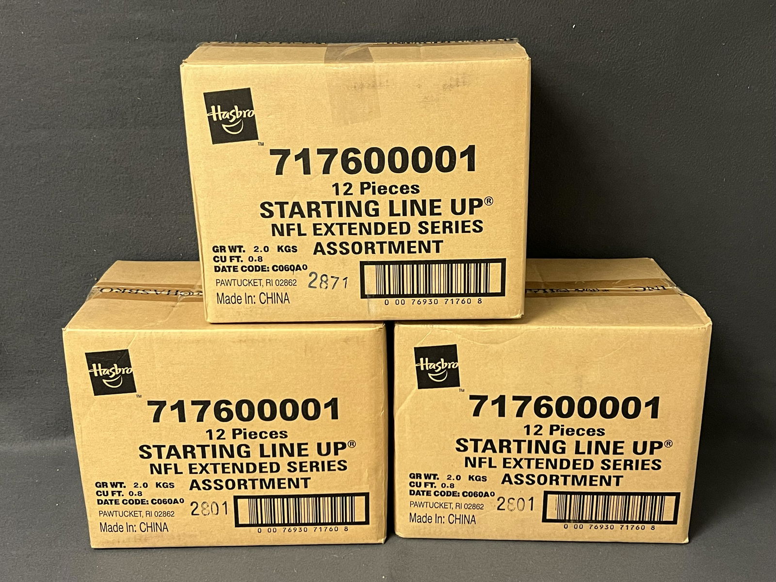 (3)Sealed Boxes Starting Lineup NFL Figures- NFL Extended Series, 12 Sealed Figures Per Box , (1 of 2)