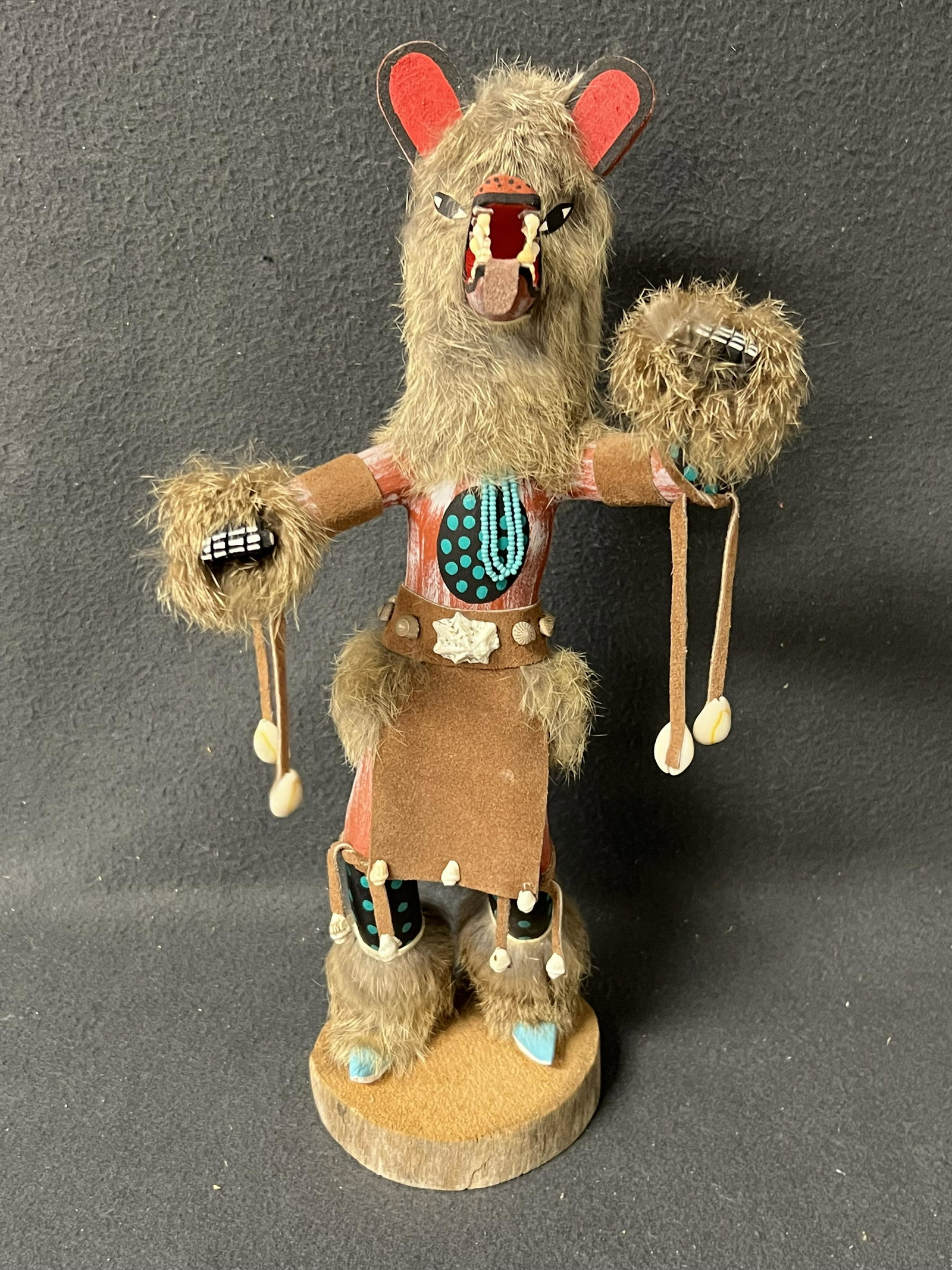 Signed ''N.Smith'' Bear Kachina Doll 13.5''T (1 of 5)