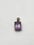 Vtg 10K Yellow Gold Amethyst Pendant