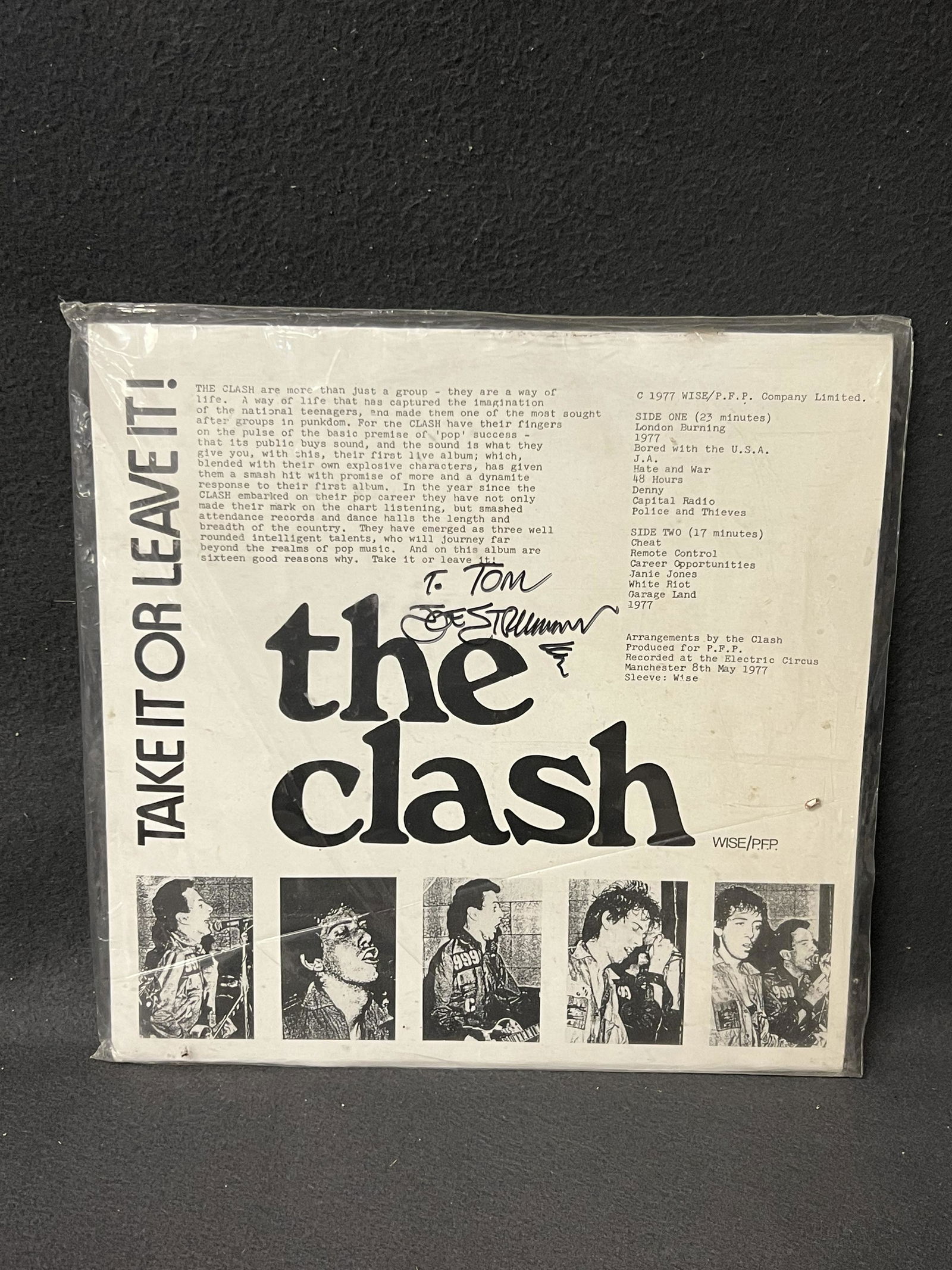 Signed Joe Strummer ''The Clash'' Vinyl Record (1 of 2)