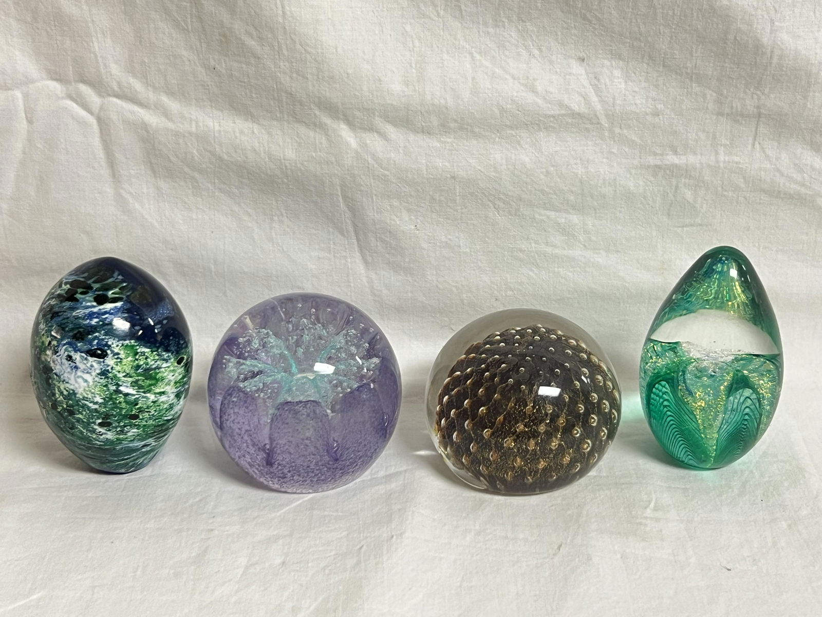 (4)Art Glass Paperweights, Archimed Seguso,More- All Etched + Signed, Archimed Segusa Murano, (1 of 7)